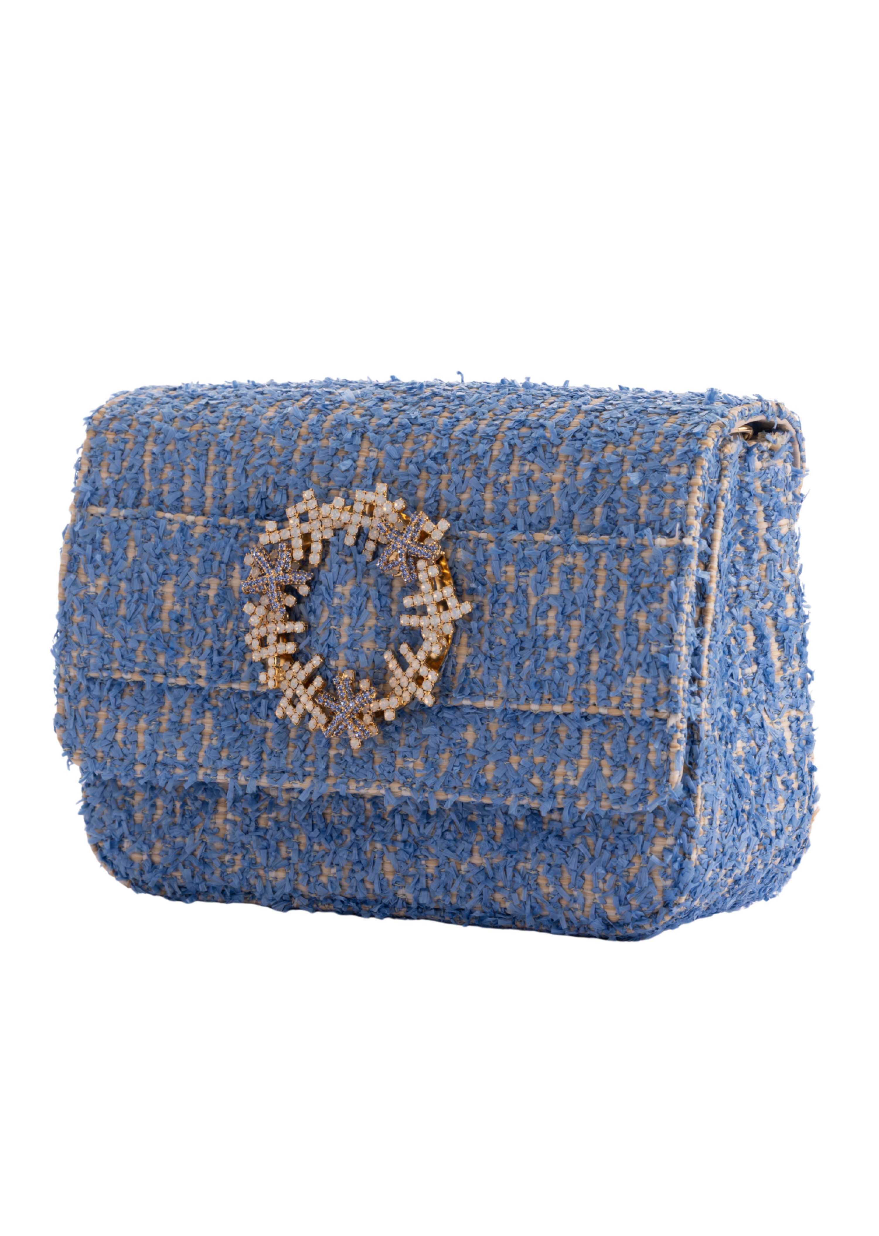 Alana Tweed Bag with Crystal Wreath Clasp (81100)