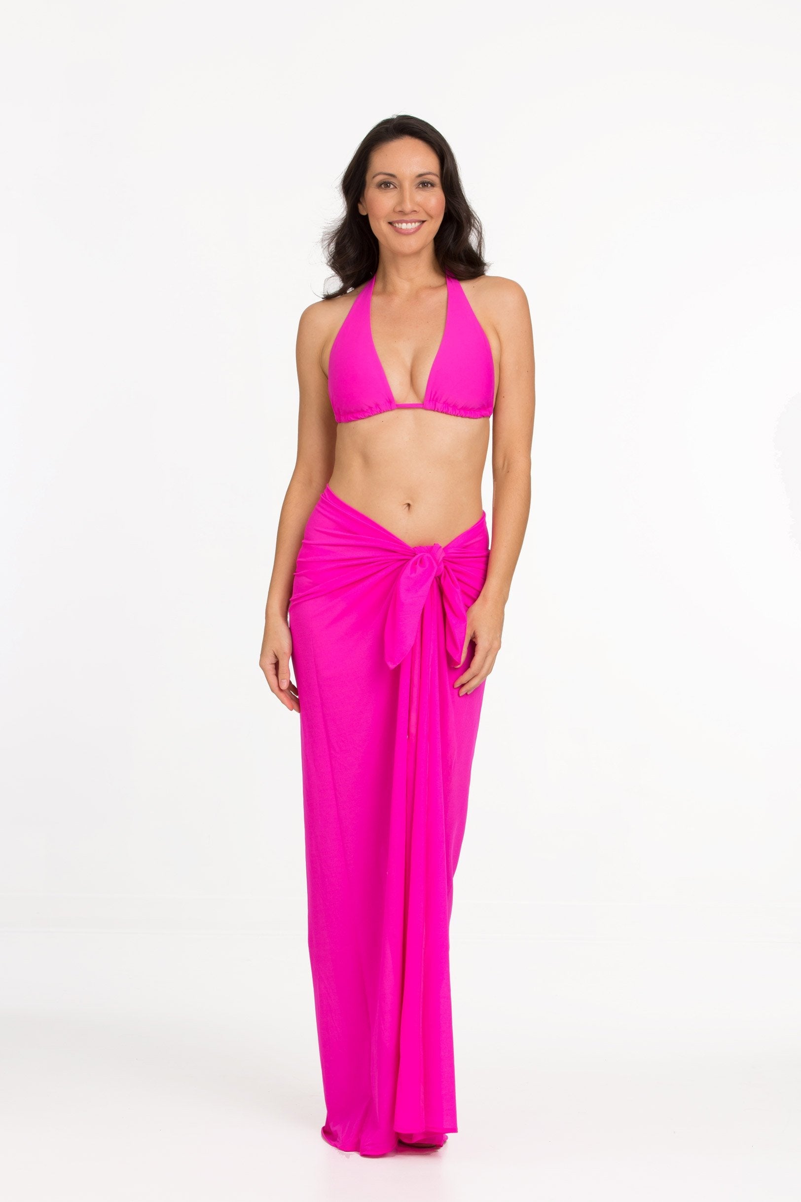 Candy Pink Full Panel Pareo Cover Up (406)