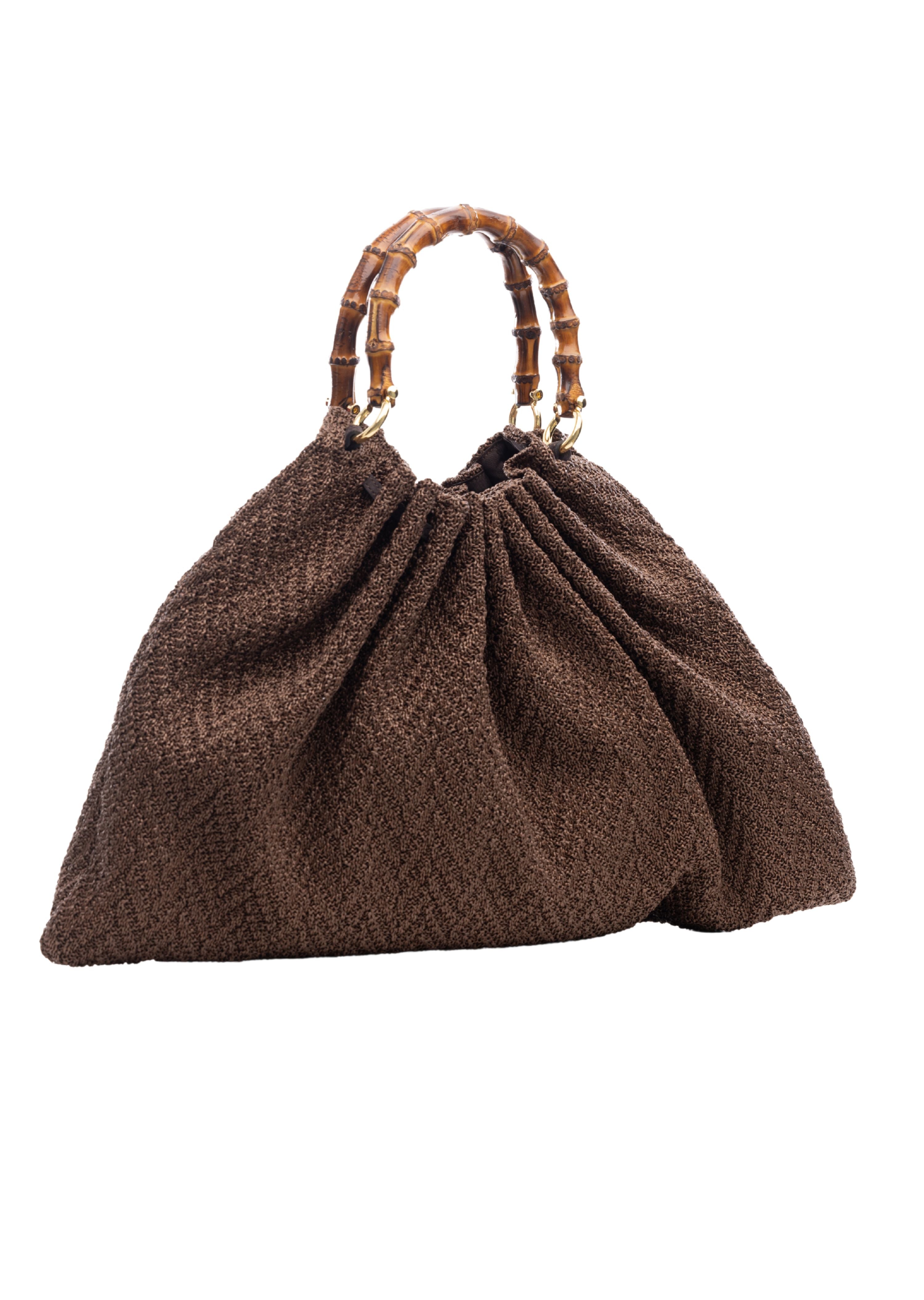 Tara Grinna Large Hobo Bag with Bamboo Handle (TG-8193)