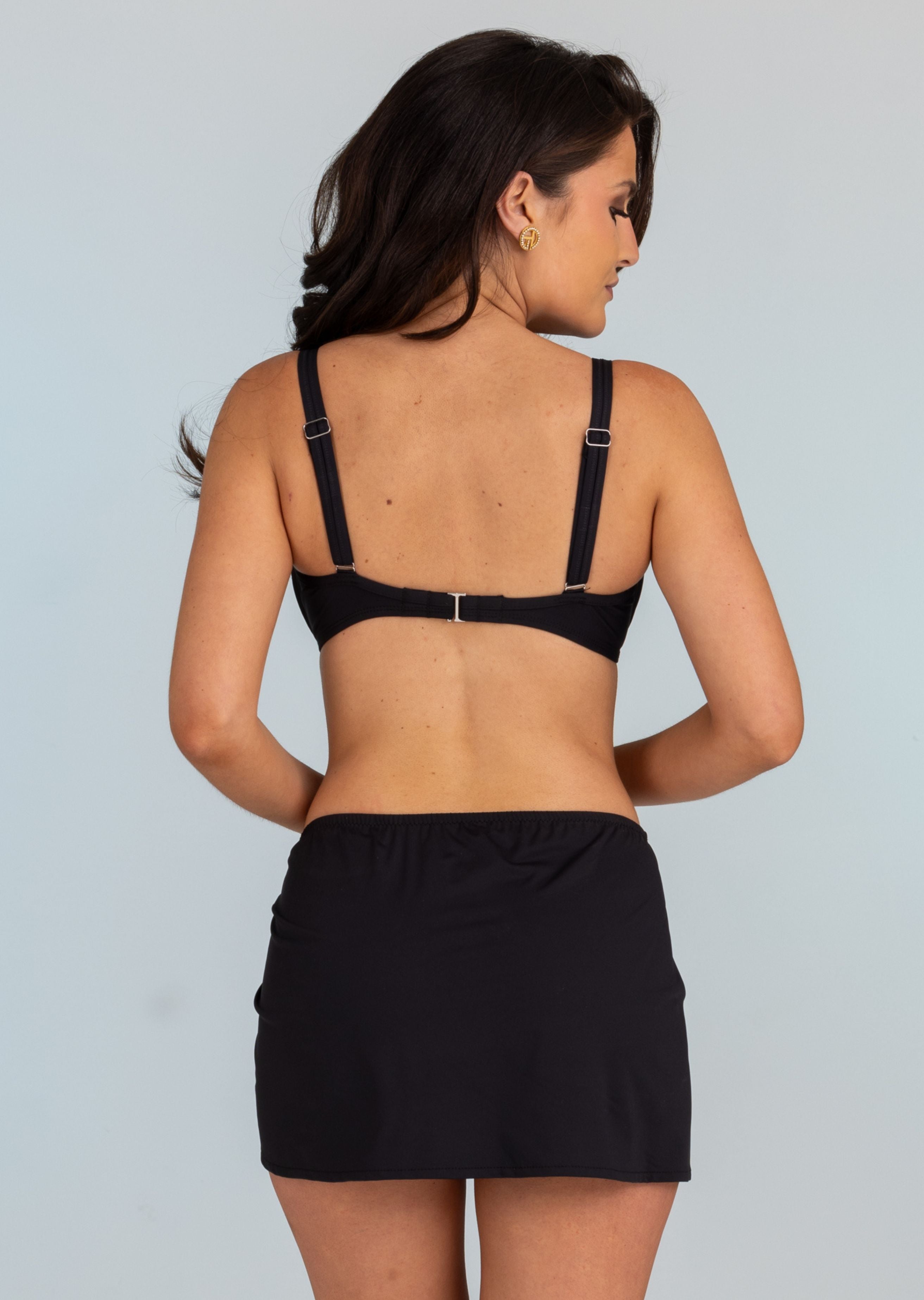 Black Underwire Cup Sized Bra Bikini Top (Style 102)