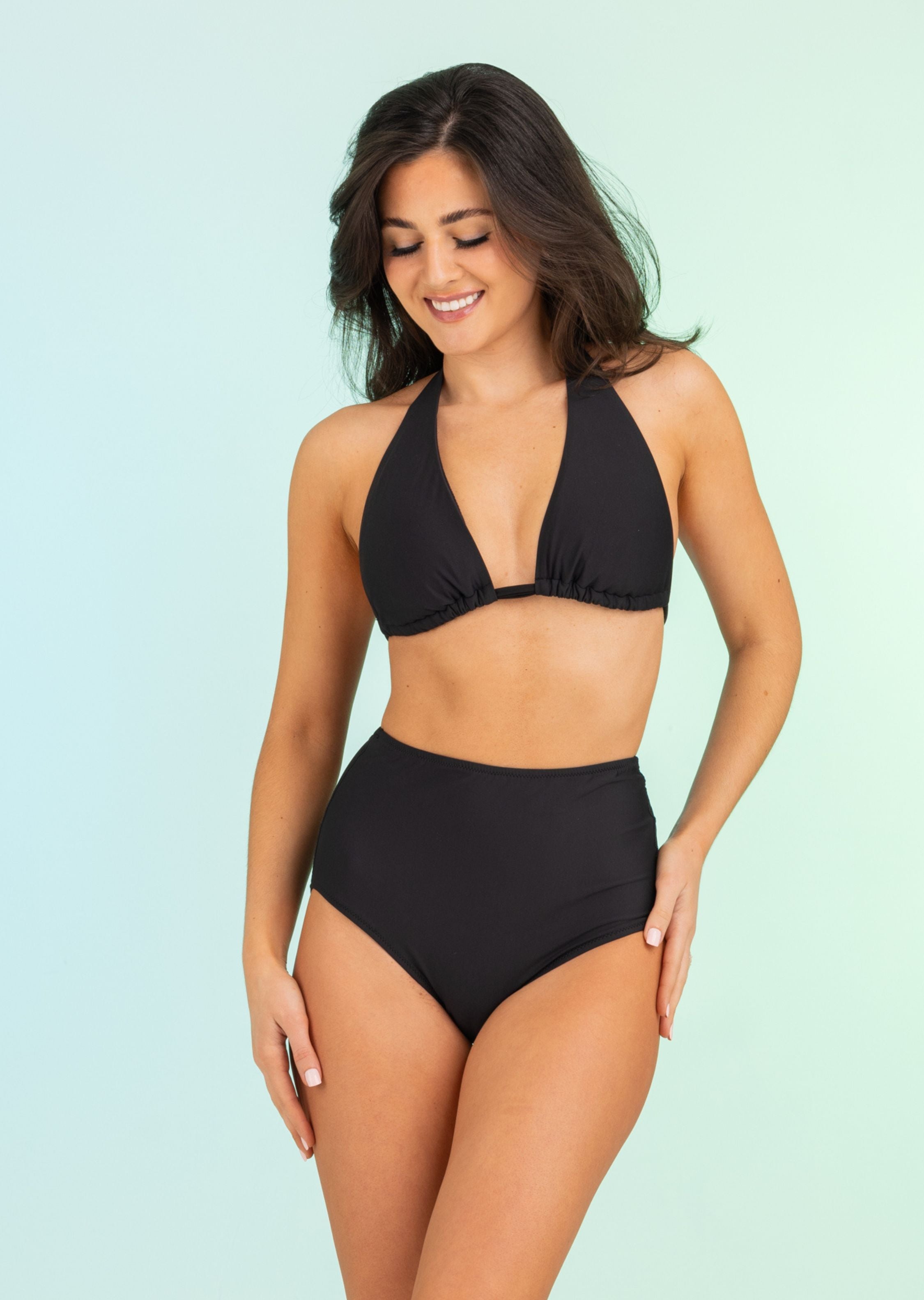 Black High Rise Solid Bottom (229)