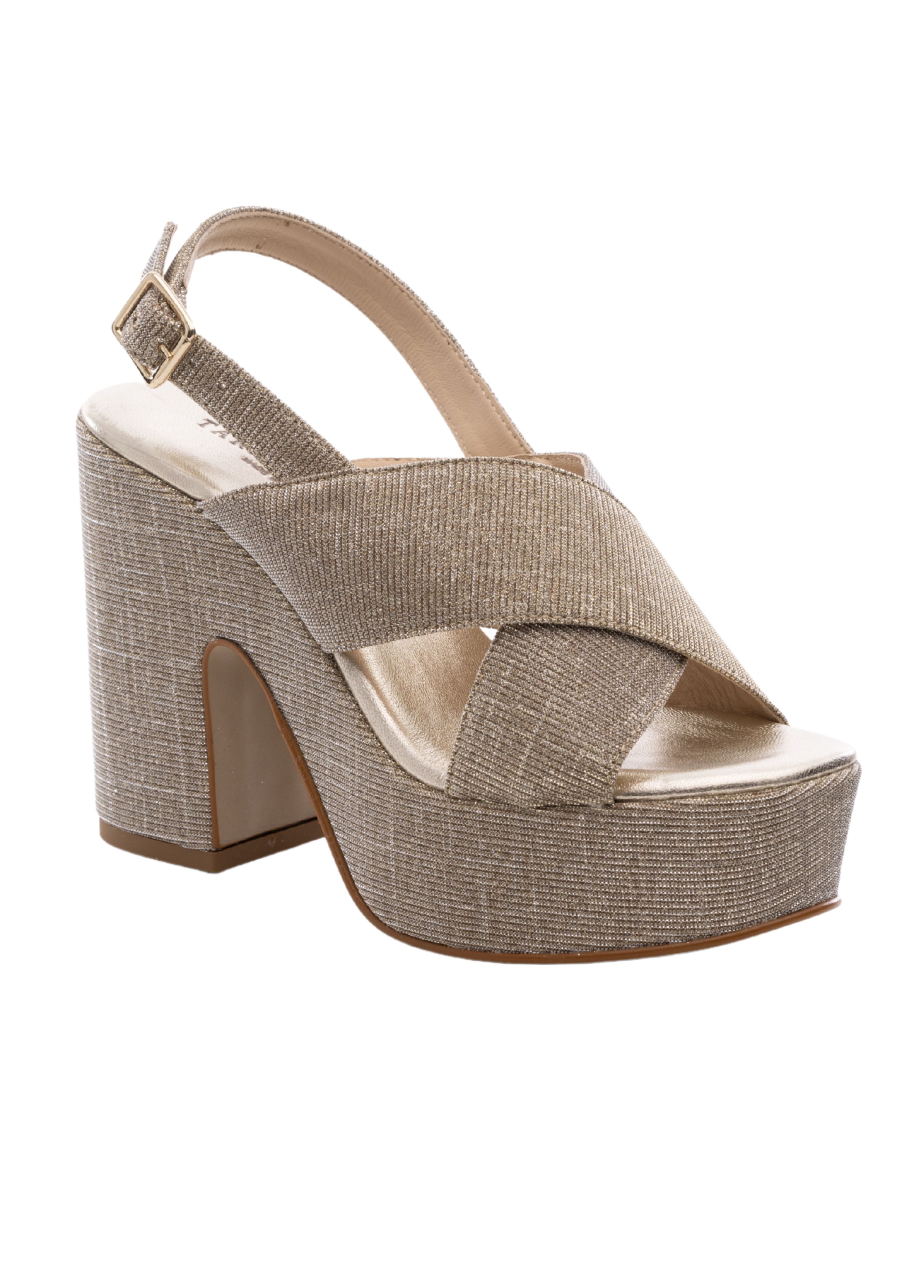Georgina Gold Platform Heel