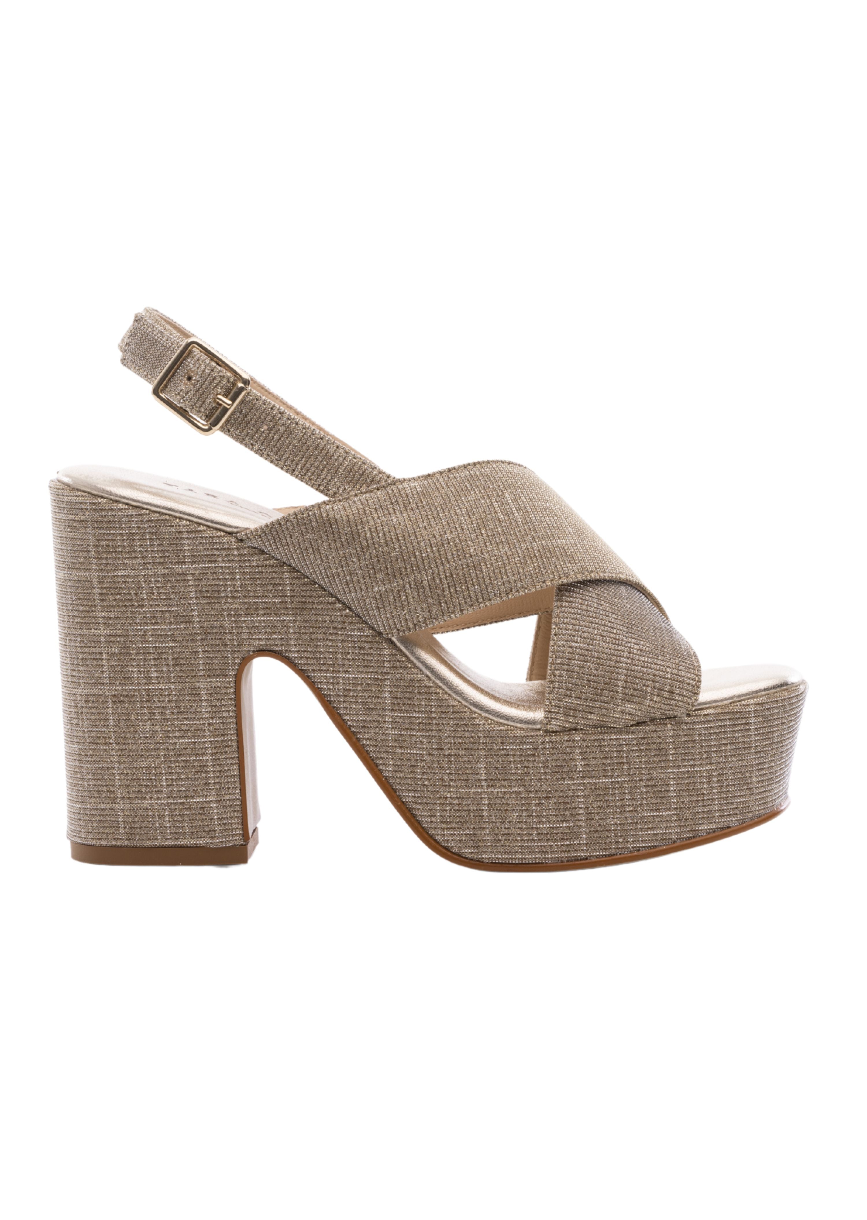 Georgina Gold Platform Heel