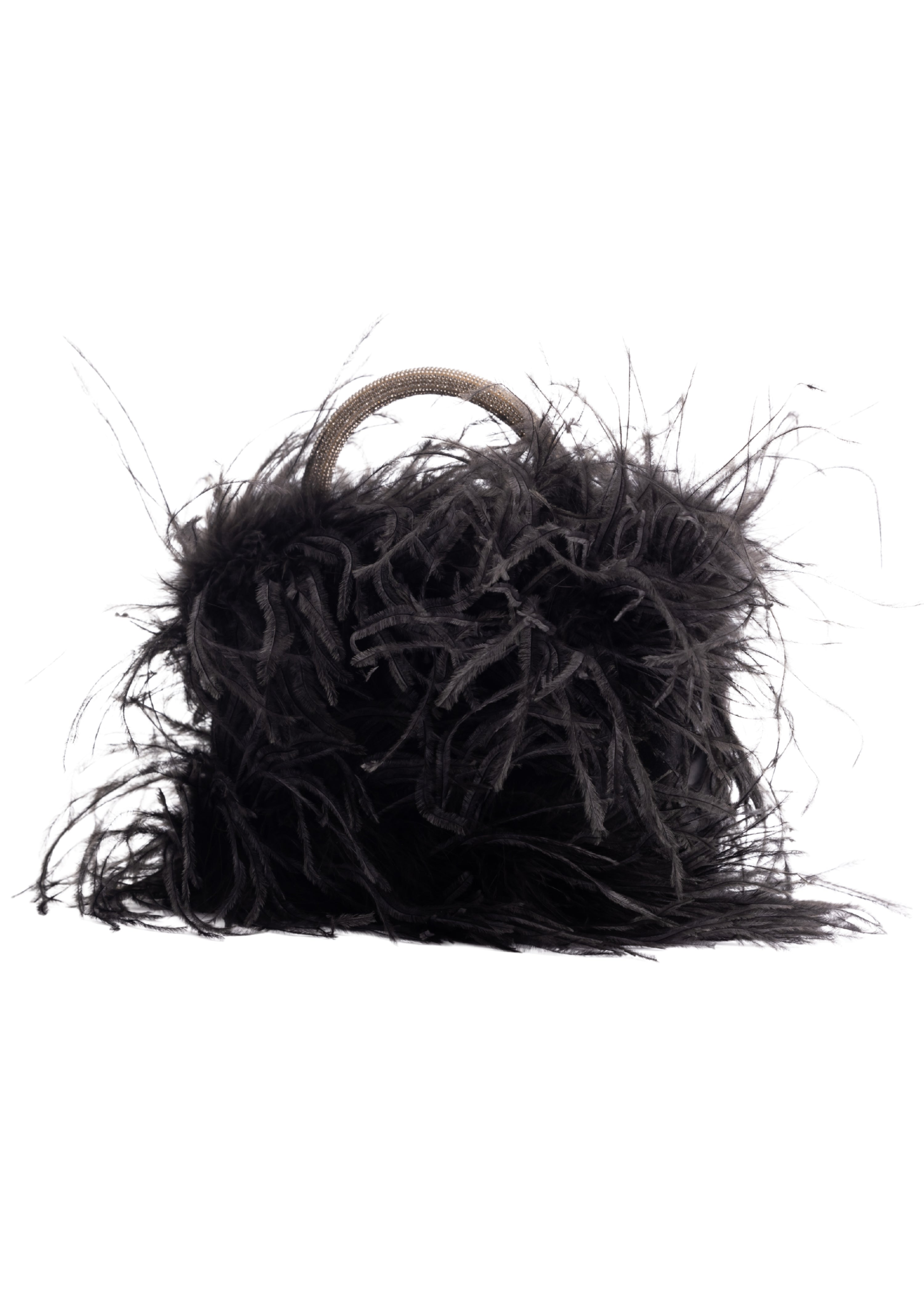 Black Maleficent Feather Bag (81103)