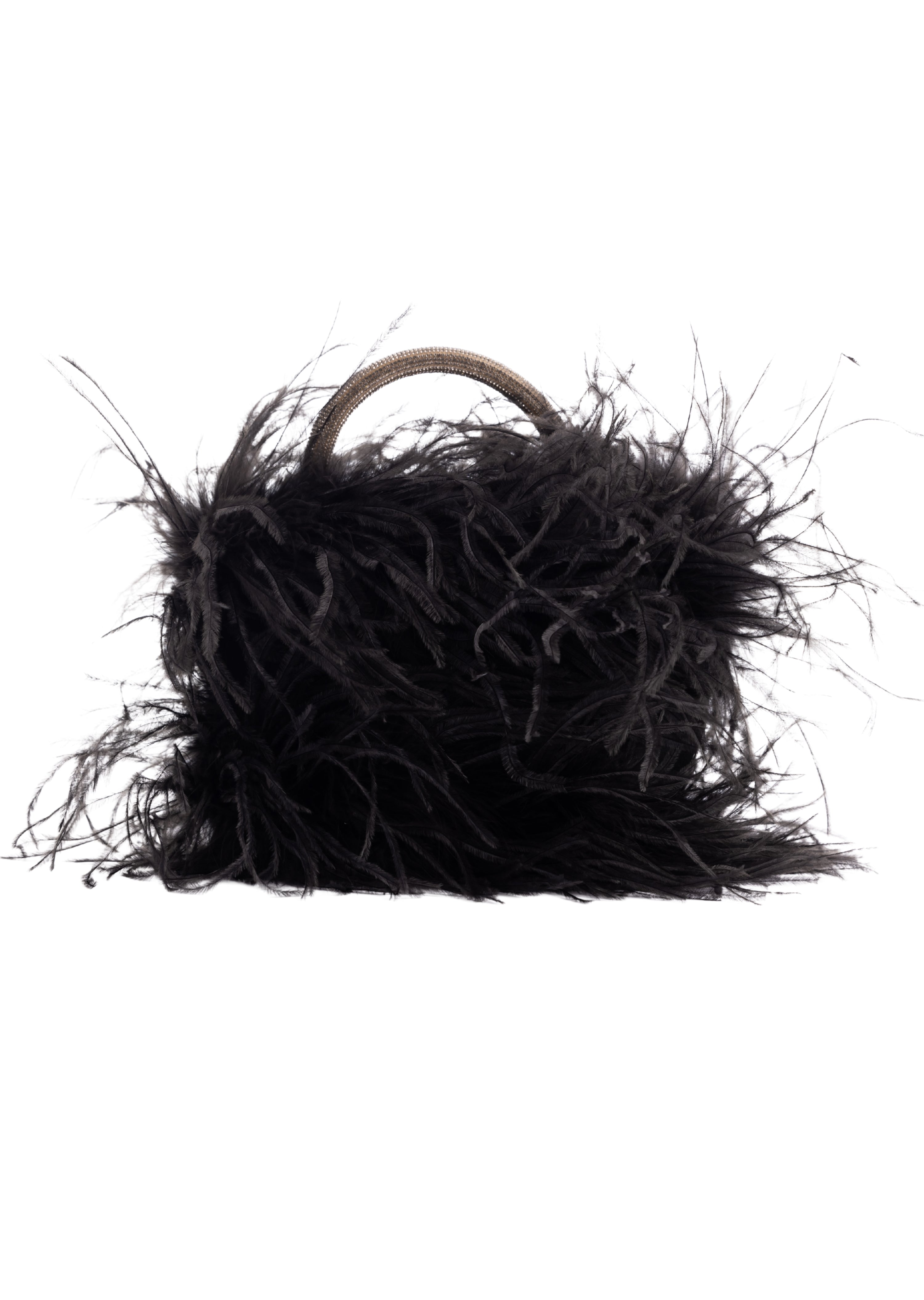 Black Maleficent Feather Bag (81103)