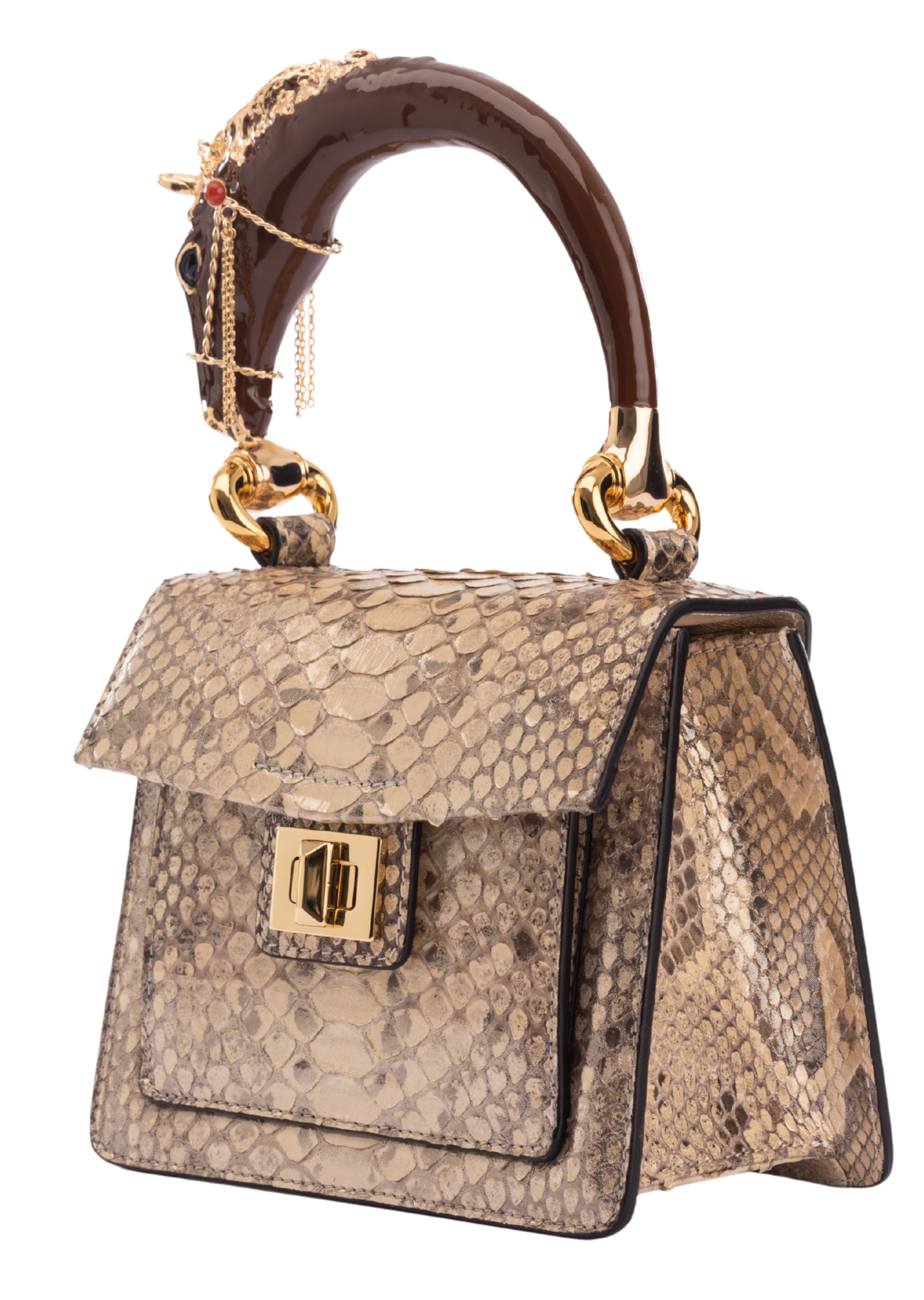 Natural Otis Horse Top Handle Handbag (8199)