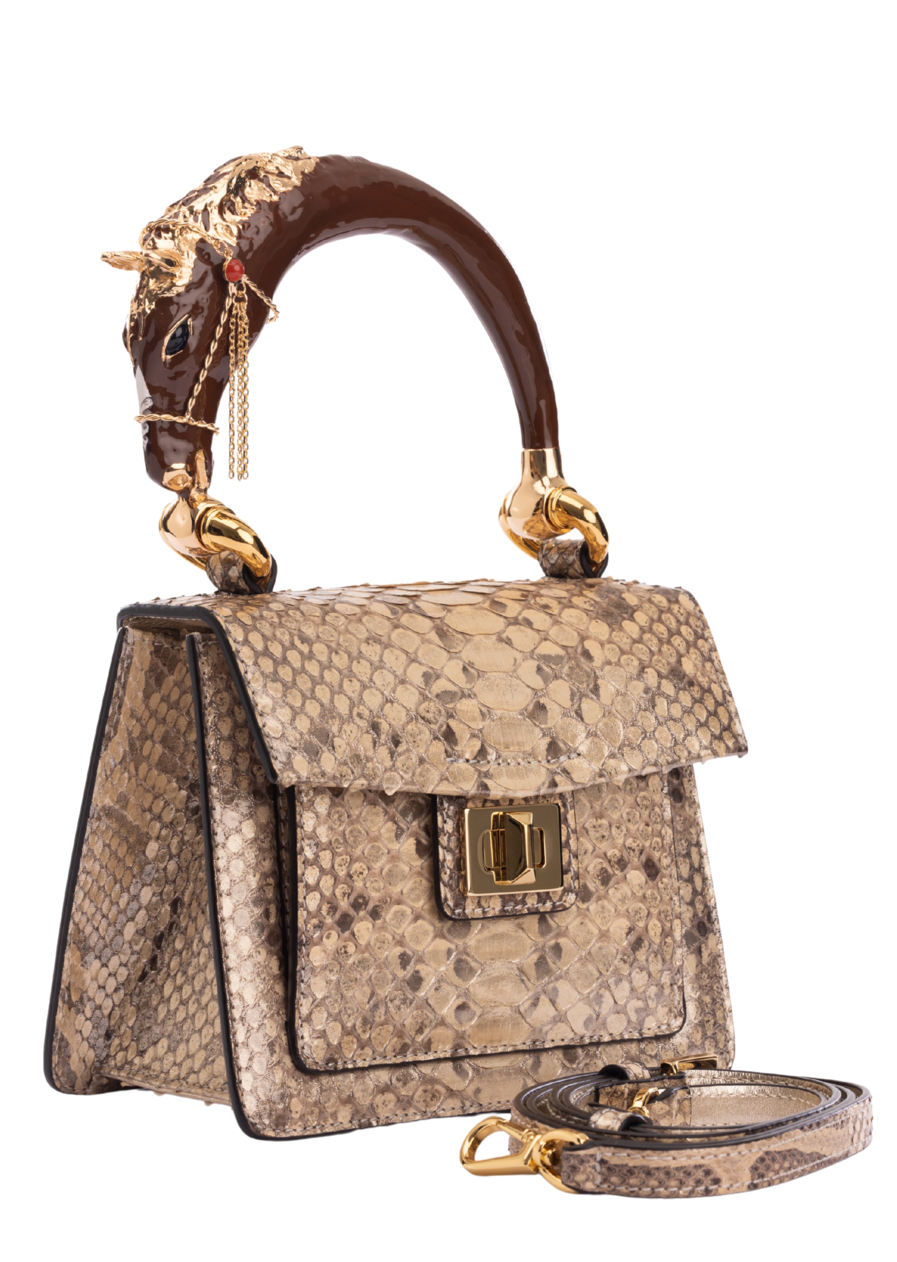 Natural Otis Horse Top Handle Handbag (8199)