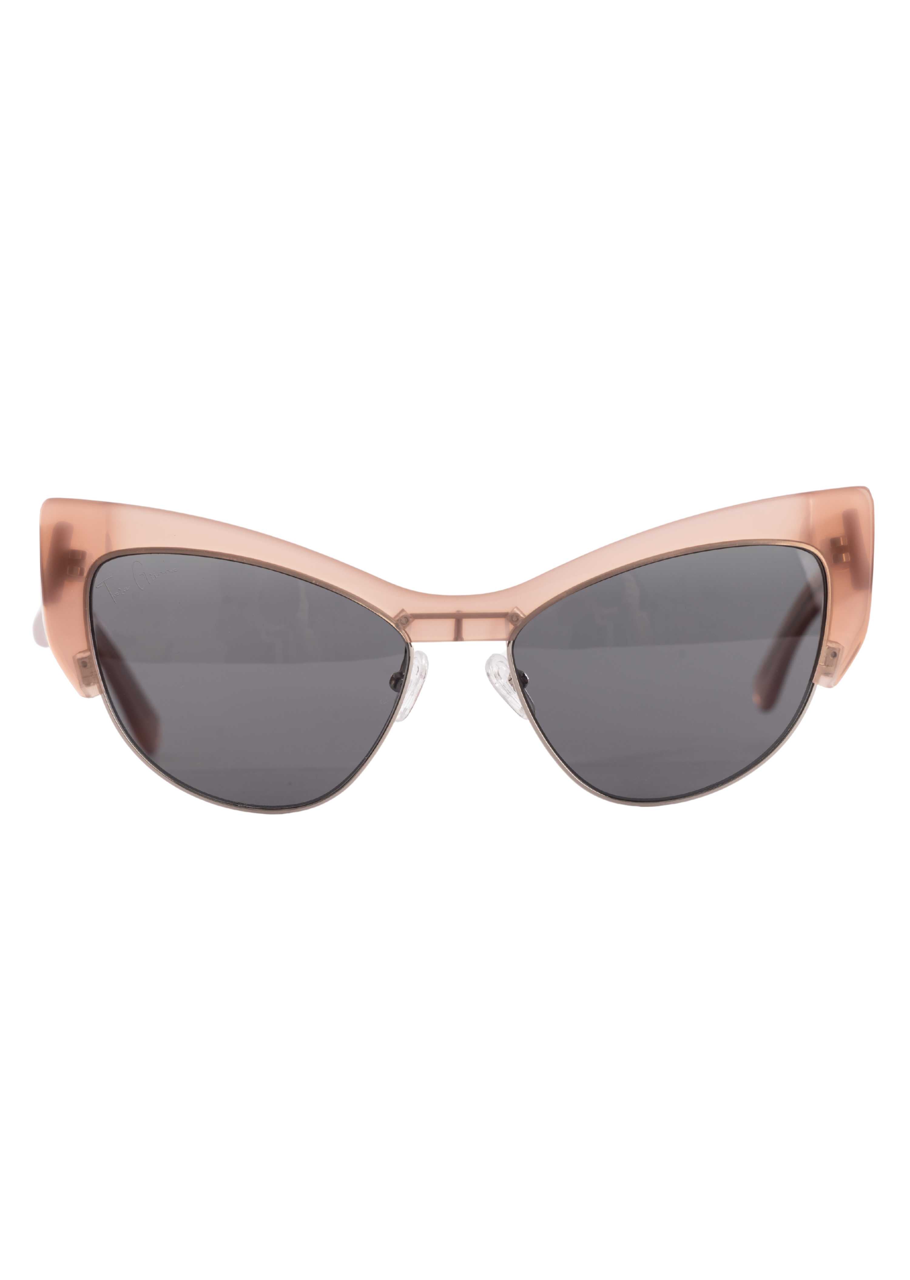 Pink Acetate Metal Cateye Frame Sunglasses (Style 1805)