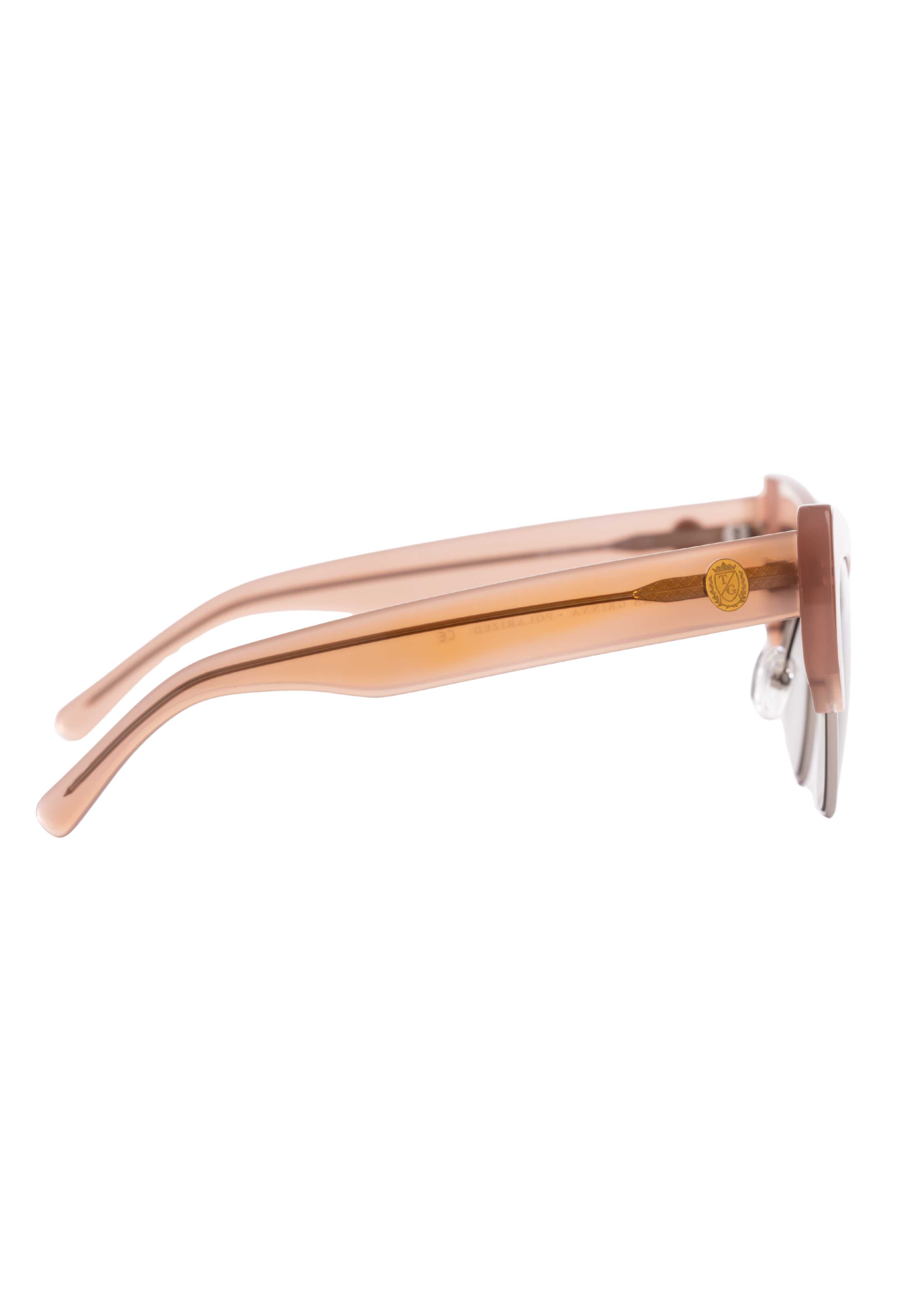 Pink Acetate Metal Cateye Frame Sunglasses (Style 1805)
