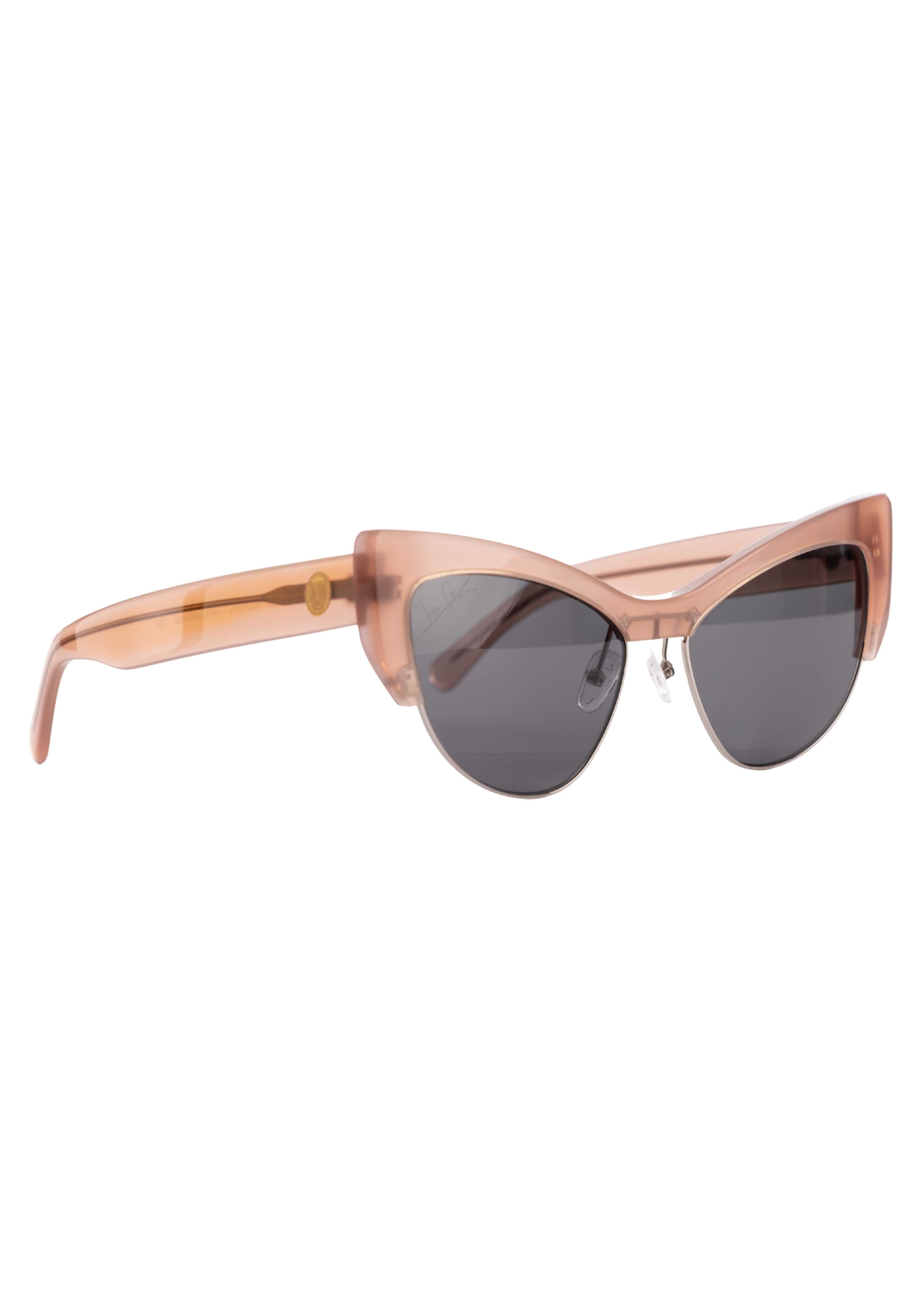Pink Acetate Metal Cateye Frame Sunglasses (Style 1805)
