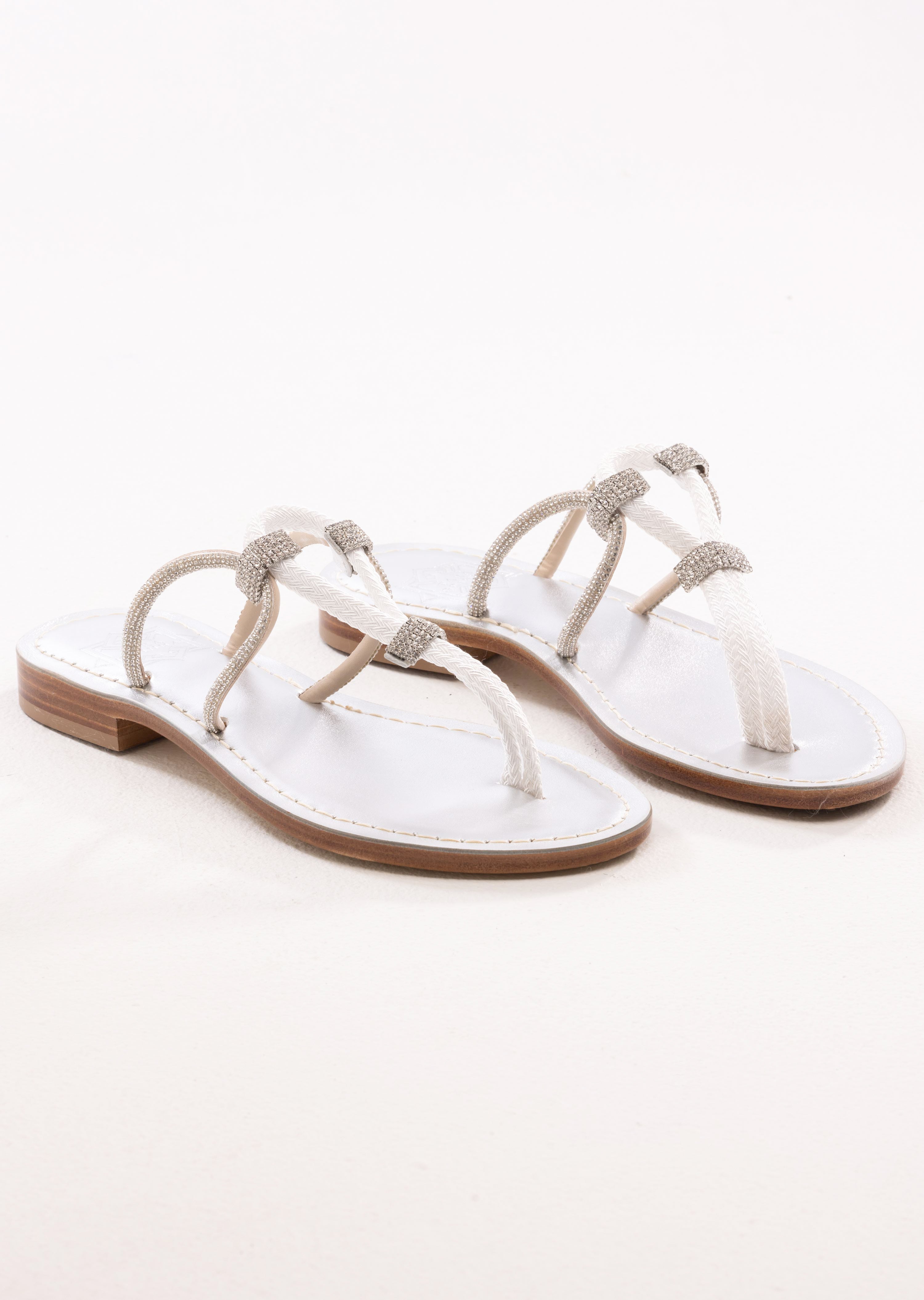 Marina Thong Sandal in Silver