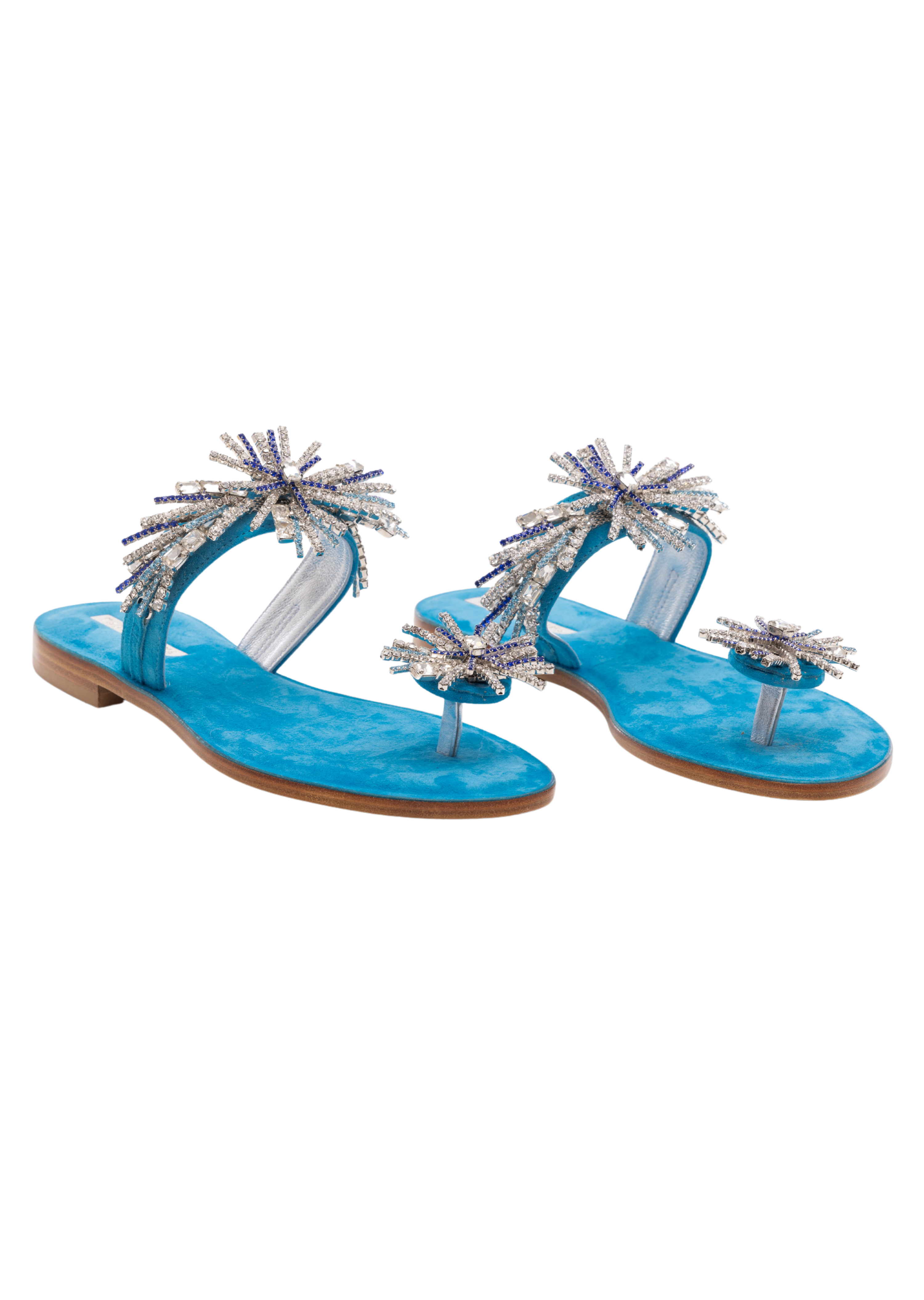 Viviana Turquoise Sunburst Slide