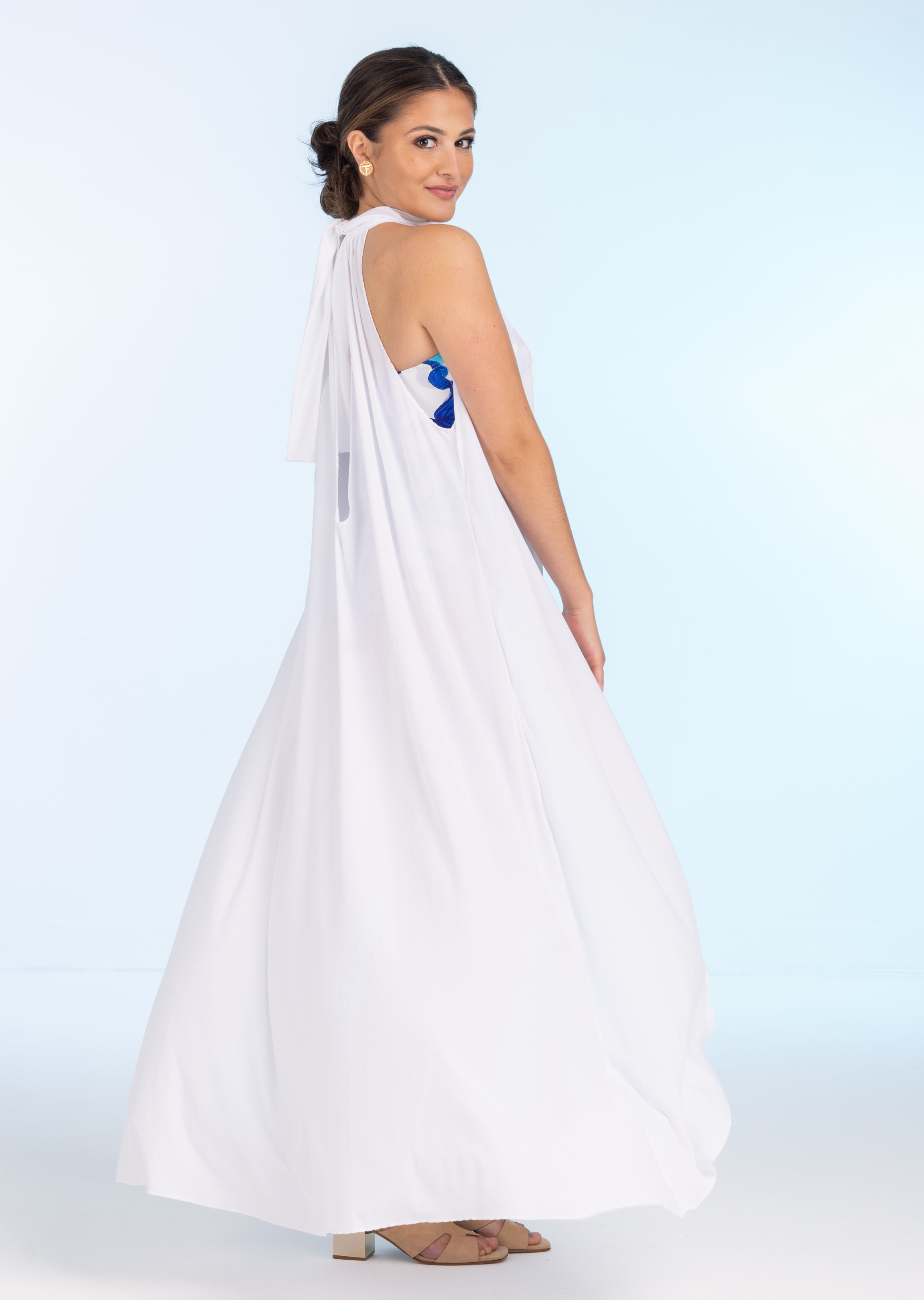 White High Neck Cover Up (432)