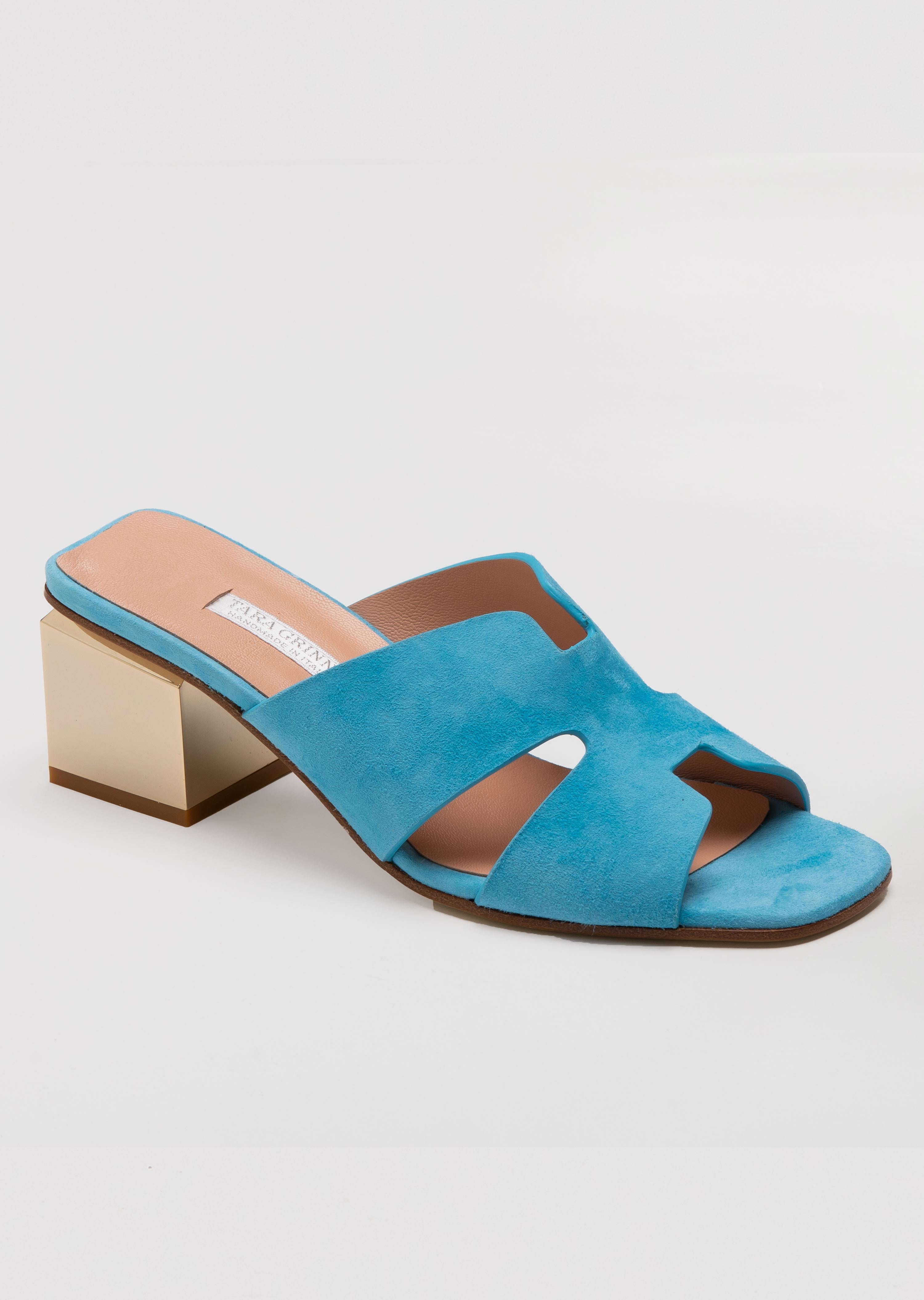 The Delaney Vamp (Turquoise Suede)