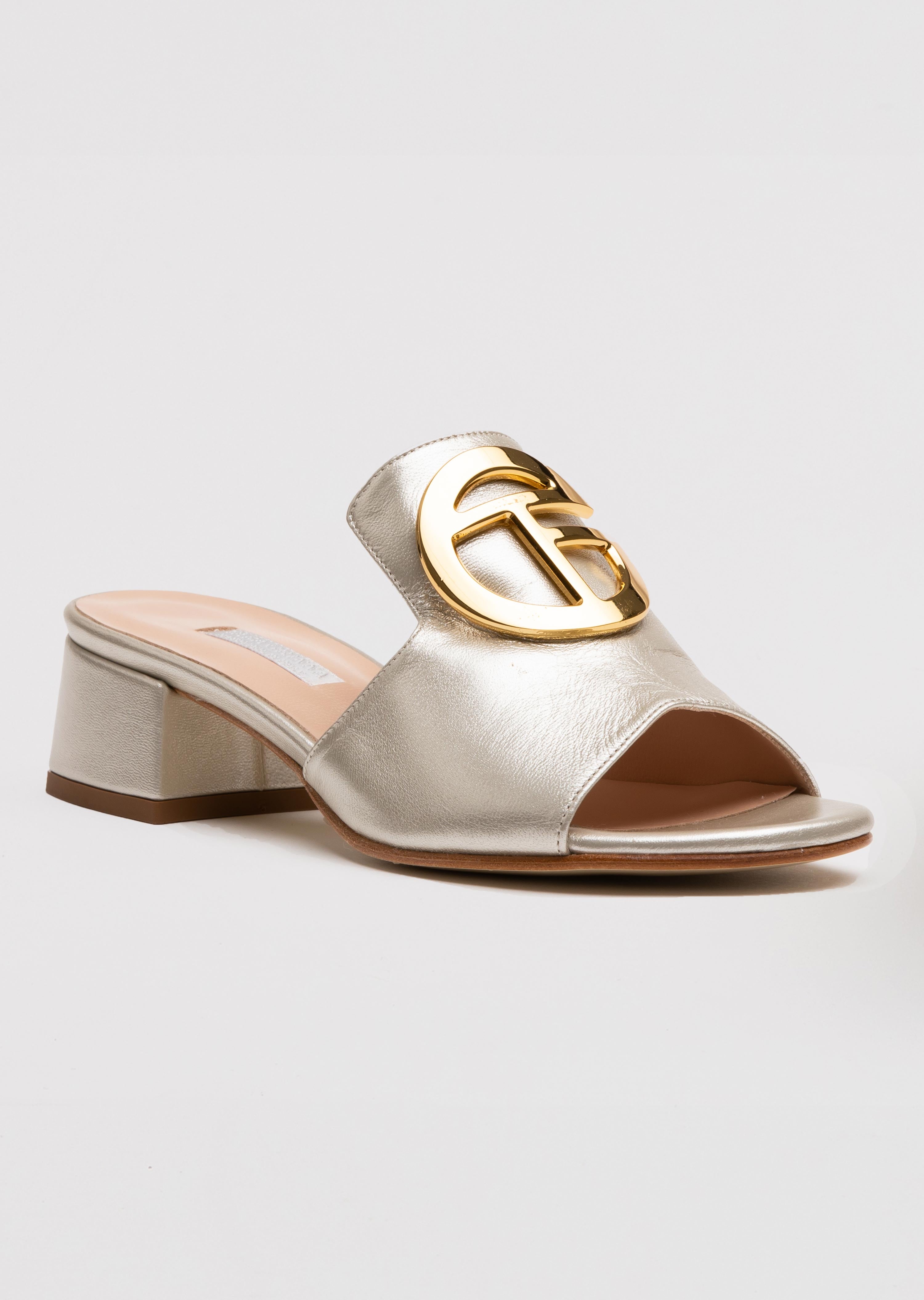 Platinum Lila Slide 30mm Heel