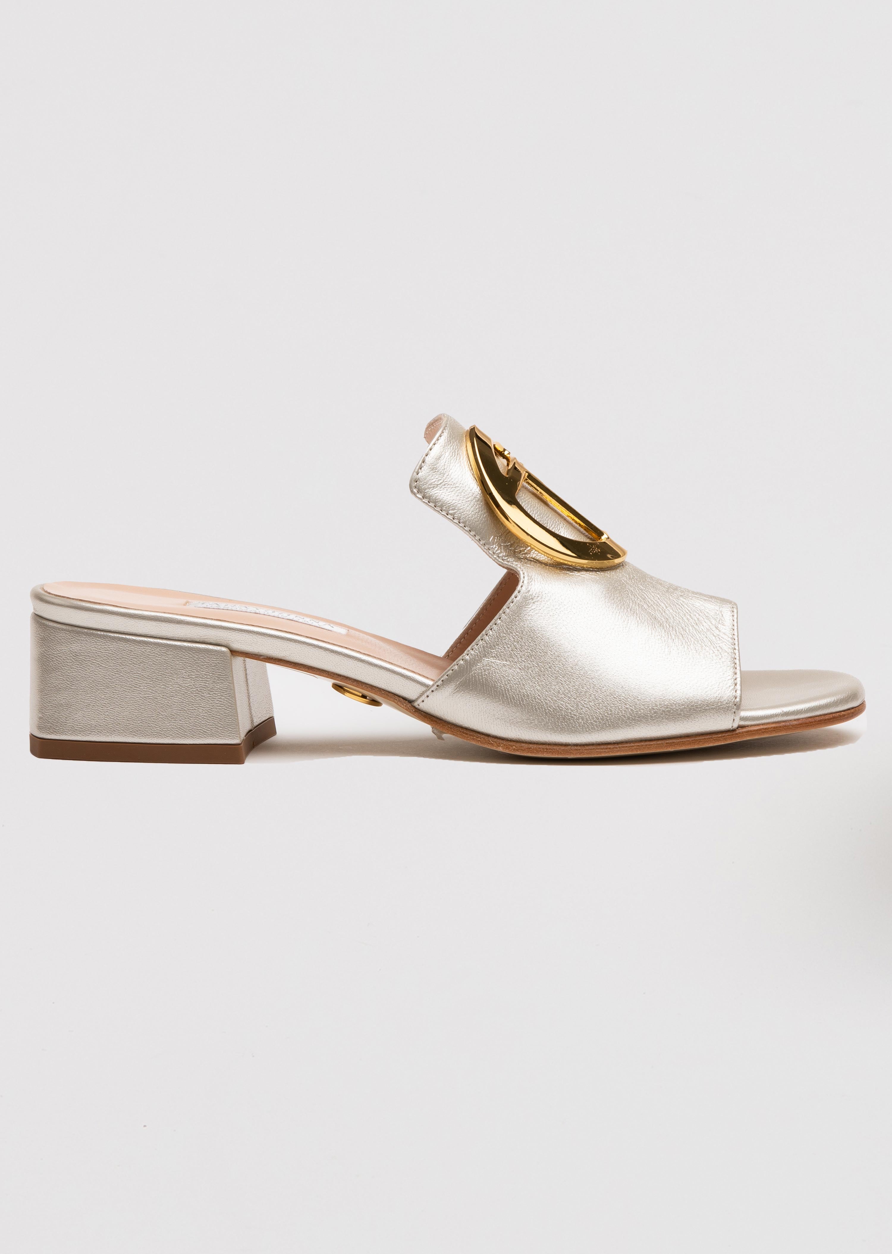 Platinum Lila Slide 30mm Heel