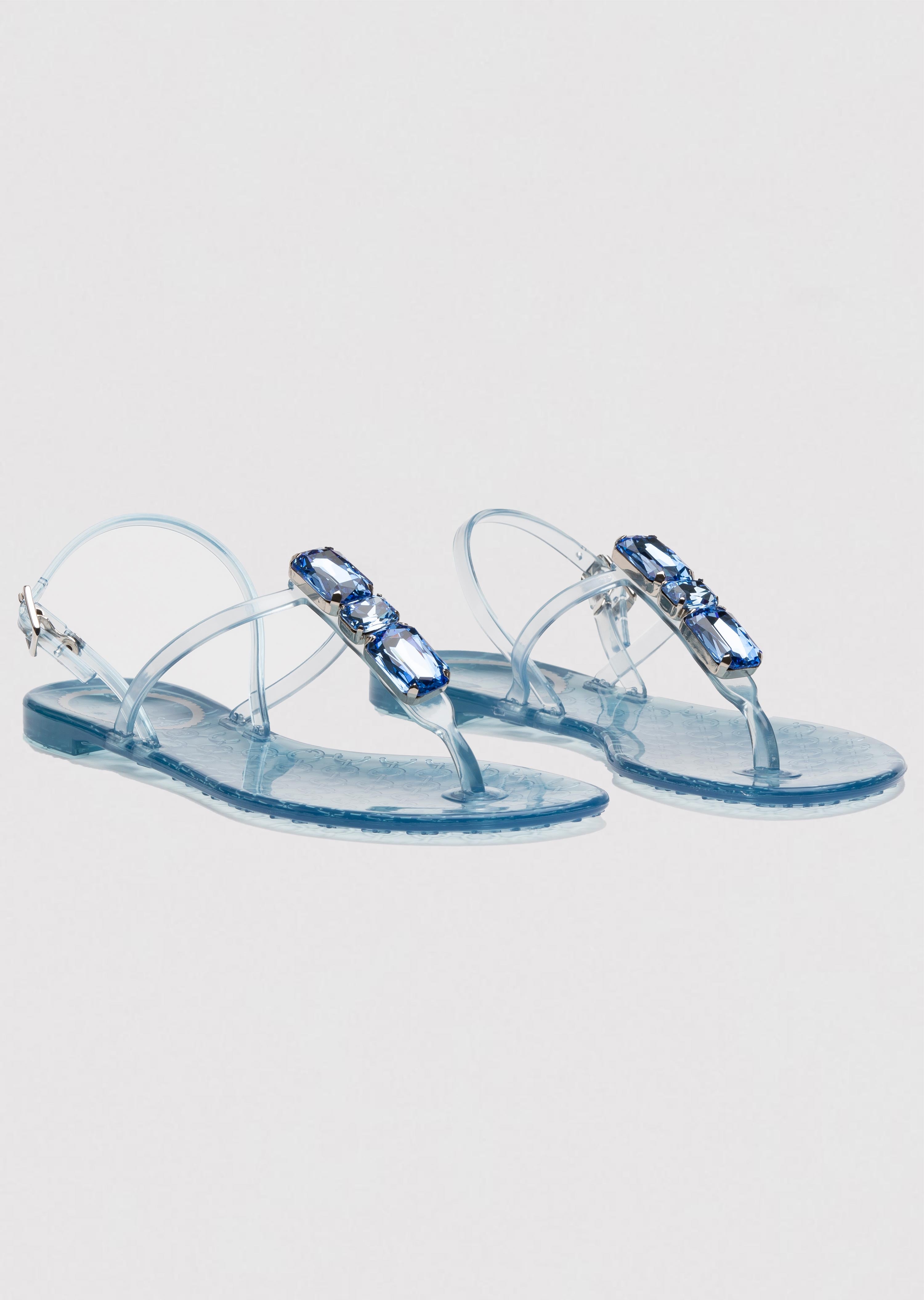 Llaria Jelly Sandals with Back Strap and 3 Austrian Set Crystals