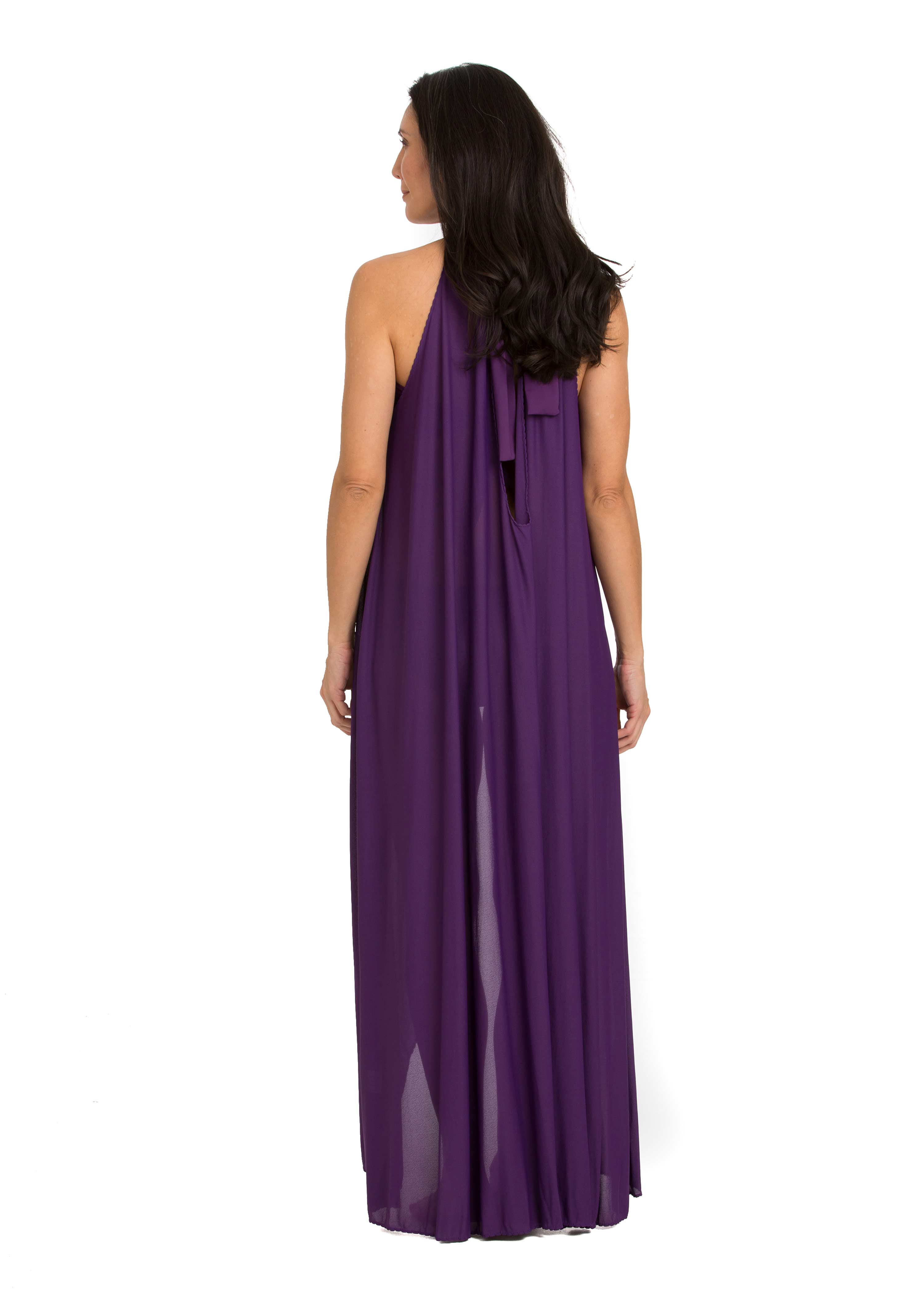 Purple High Neck Cover Up (432)