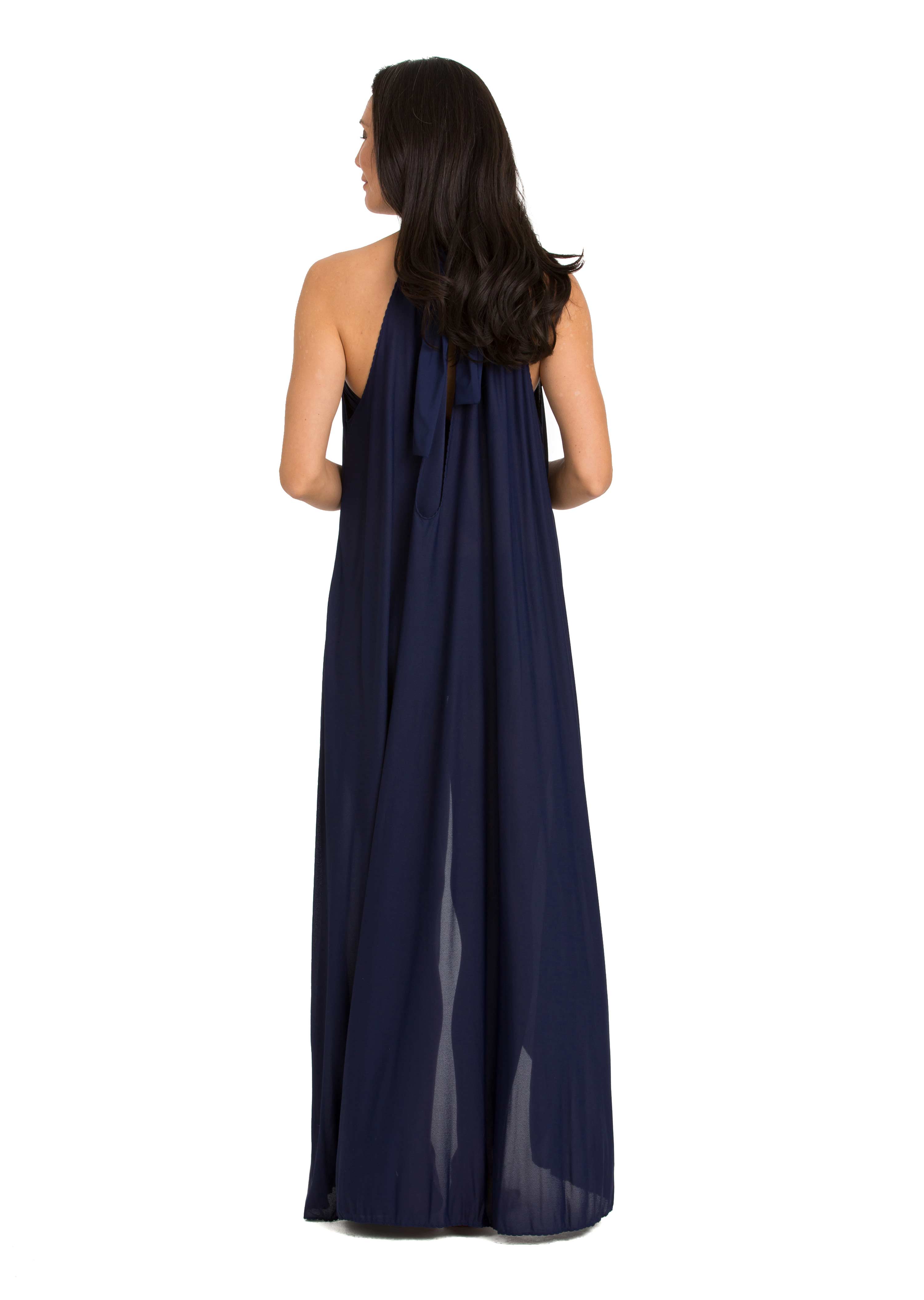 Navy High Neck Cover Up (432)