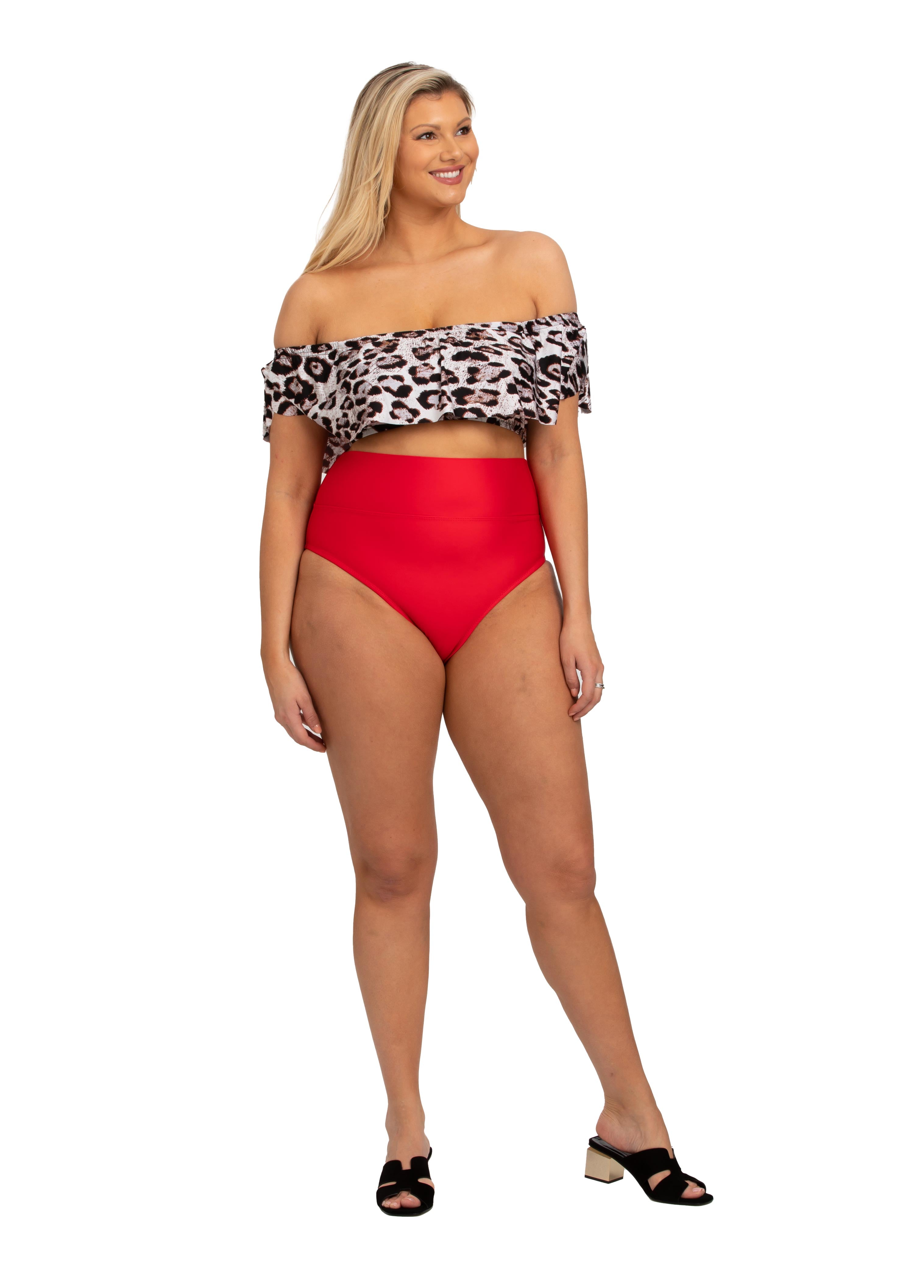 Cantu Off Shoulder Print Flounce (CU-155)