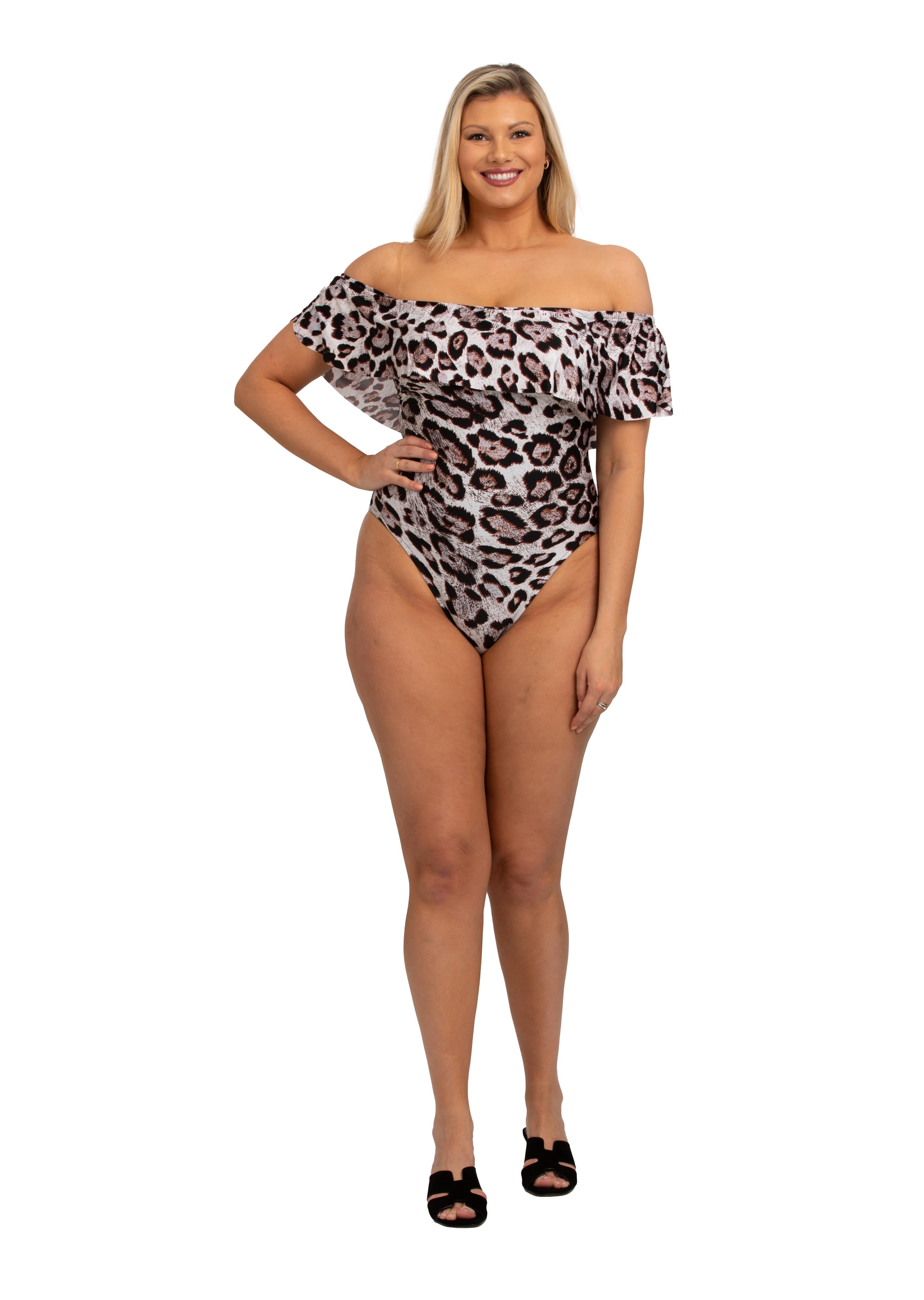 Cantu Off Shoulder Flounce One Piece Suit (CU-355)