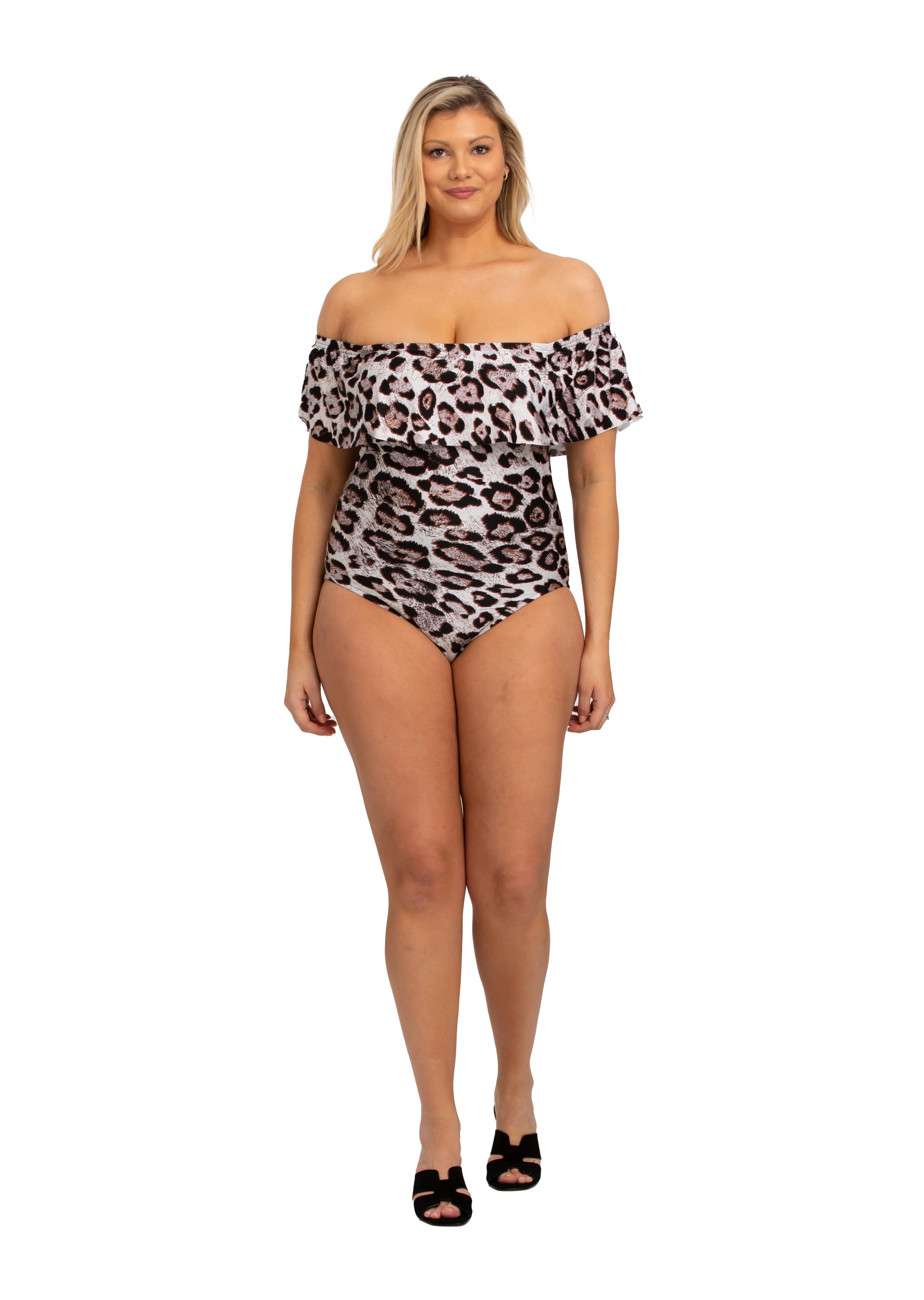 Cantu Off Shoulder Flounce One Piece Suit (CU-355)