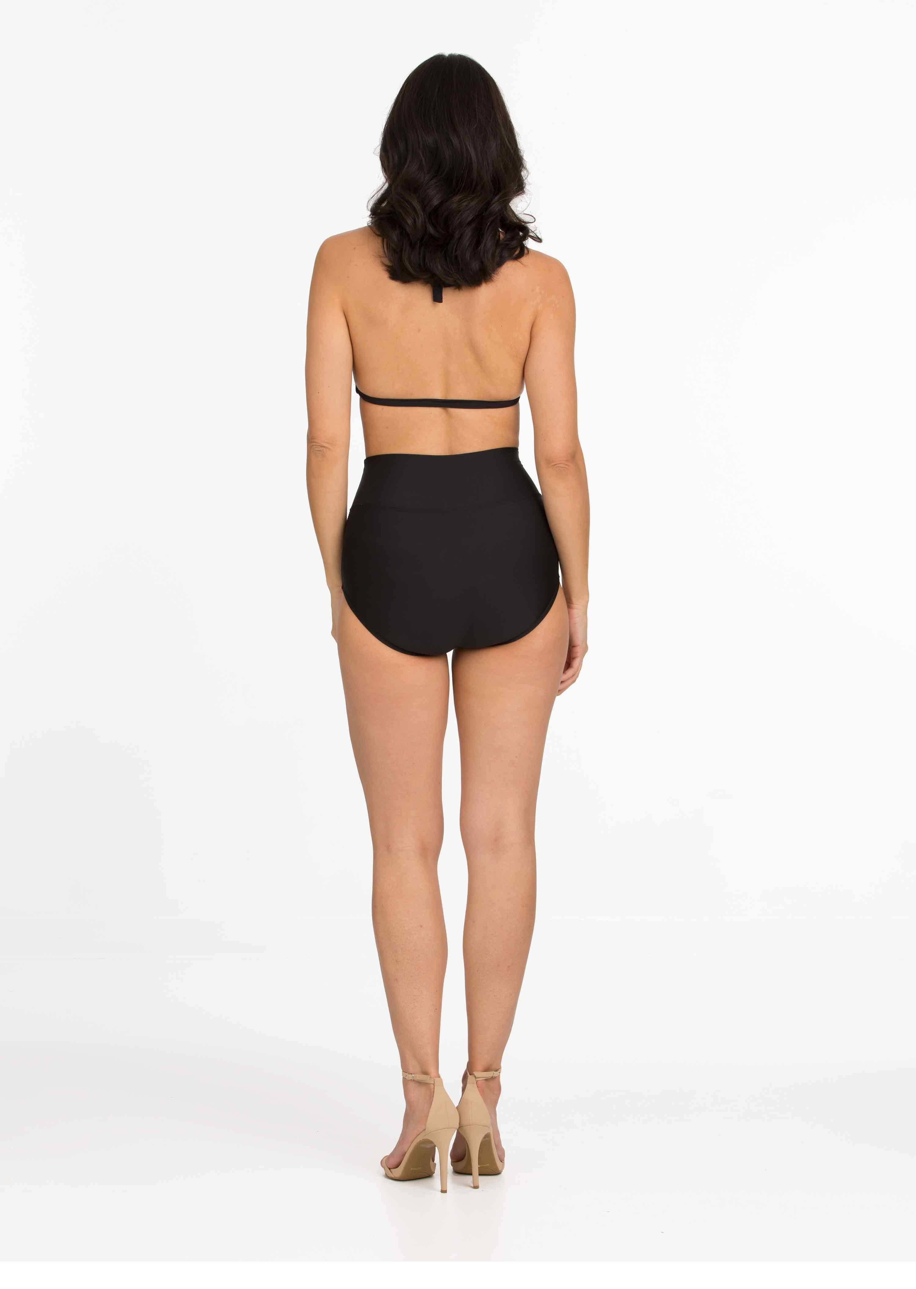 Black 7 Way Convertible Top with High Waist Bottom with Low Leg (FT-134/FT-233)