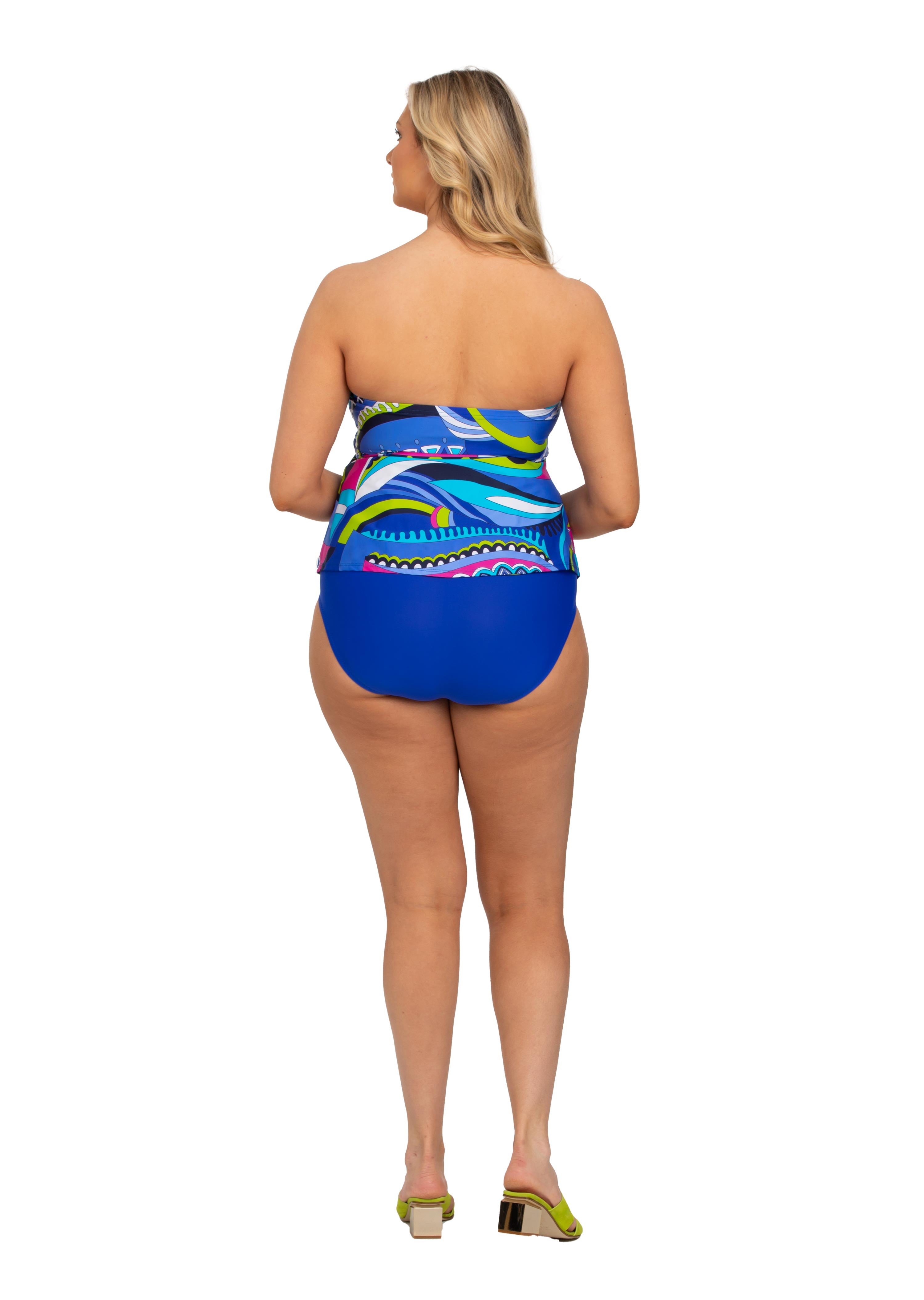Puglia Asymmetrical Wide Set Strap Tankini (PL-150)