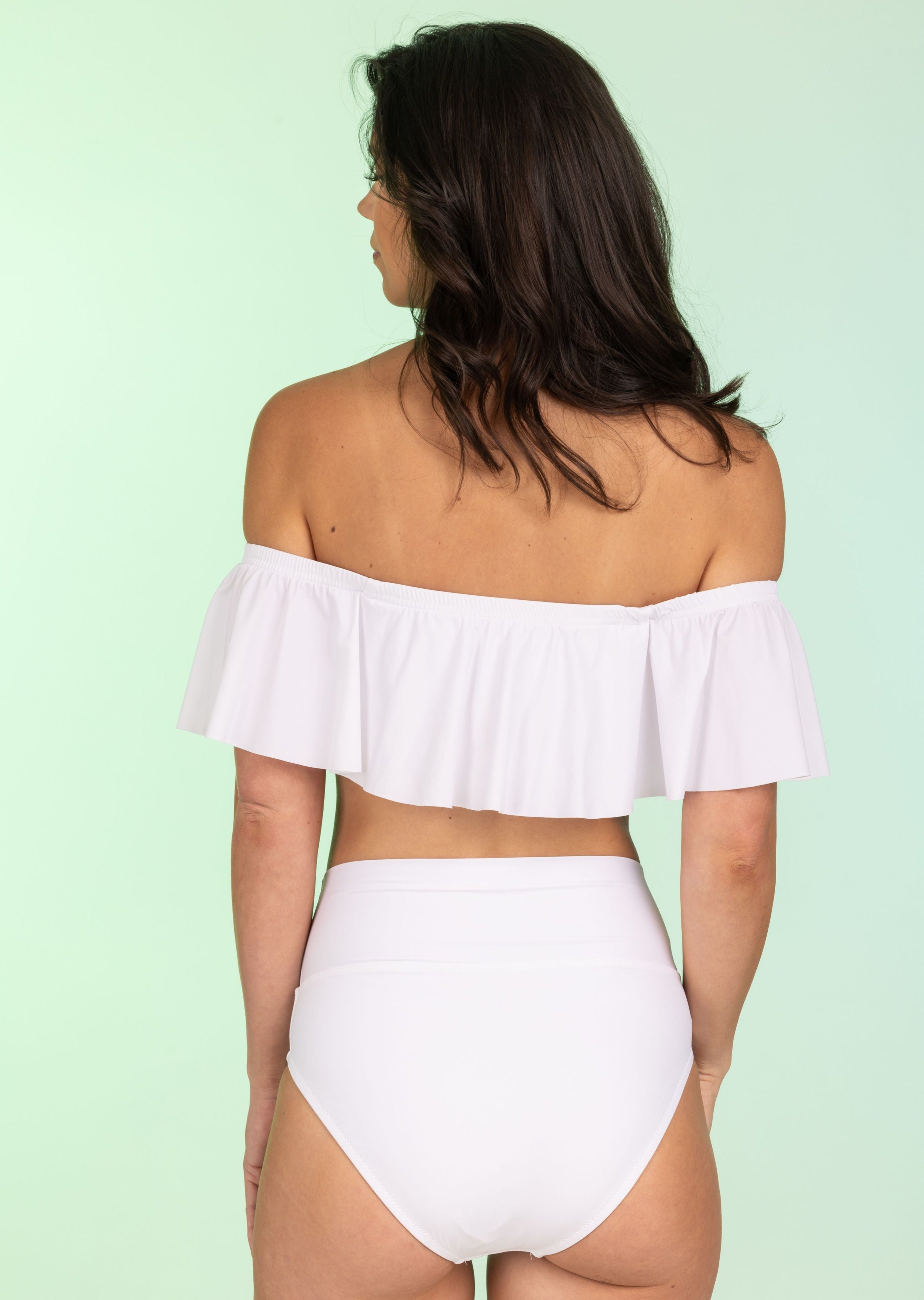 White High Waist Bottom with Wide Band (213)