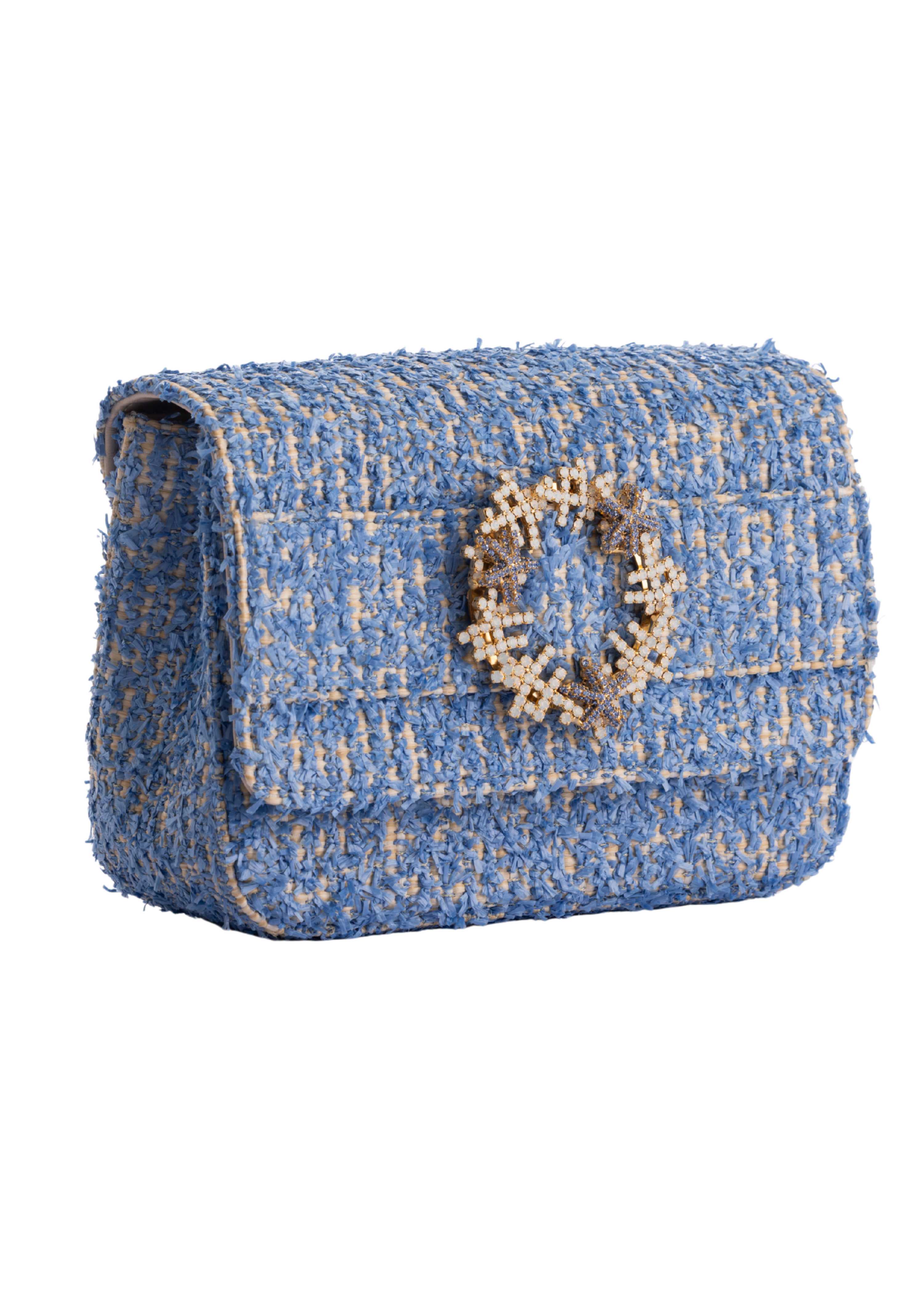 Alana Tweed Bag with Crystal Wreath Clasp (81100)