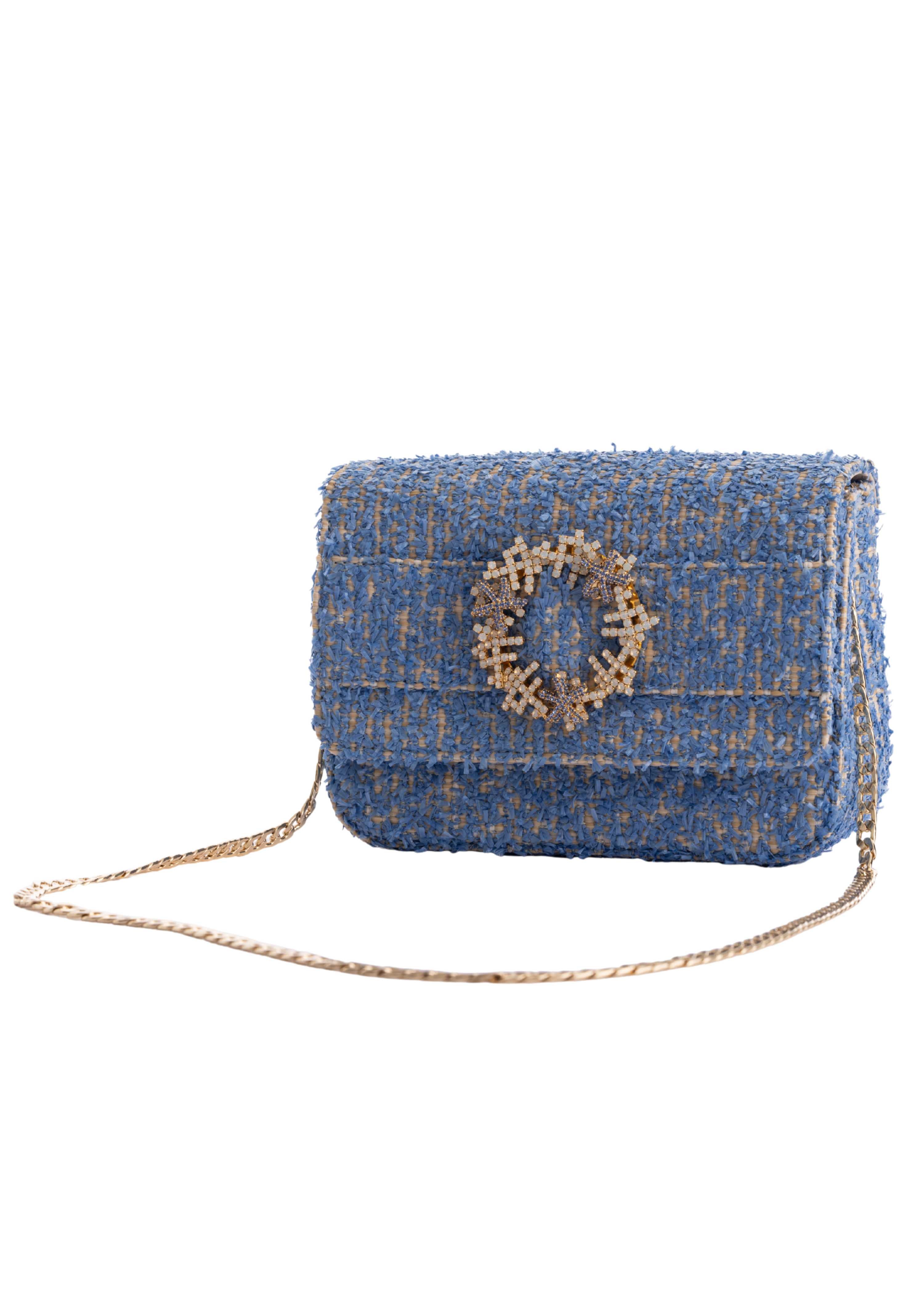 Alana Tweed Bag with Crystal Wreath Clasp (81100)