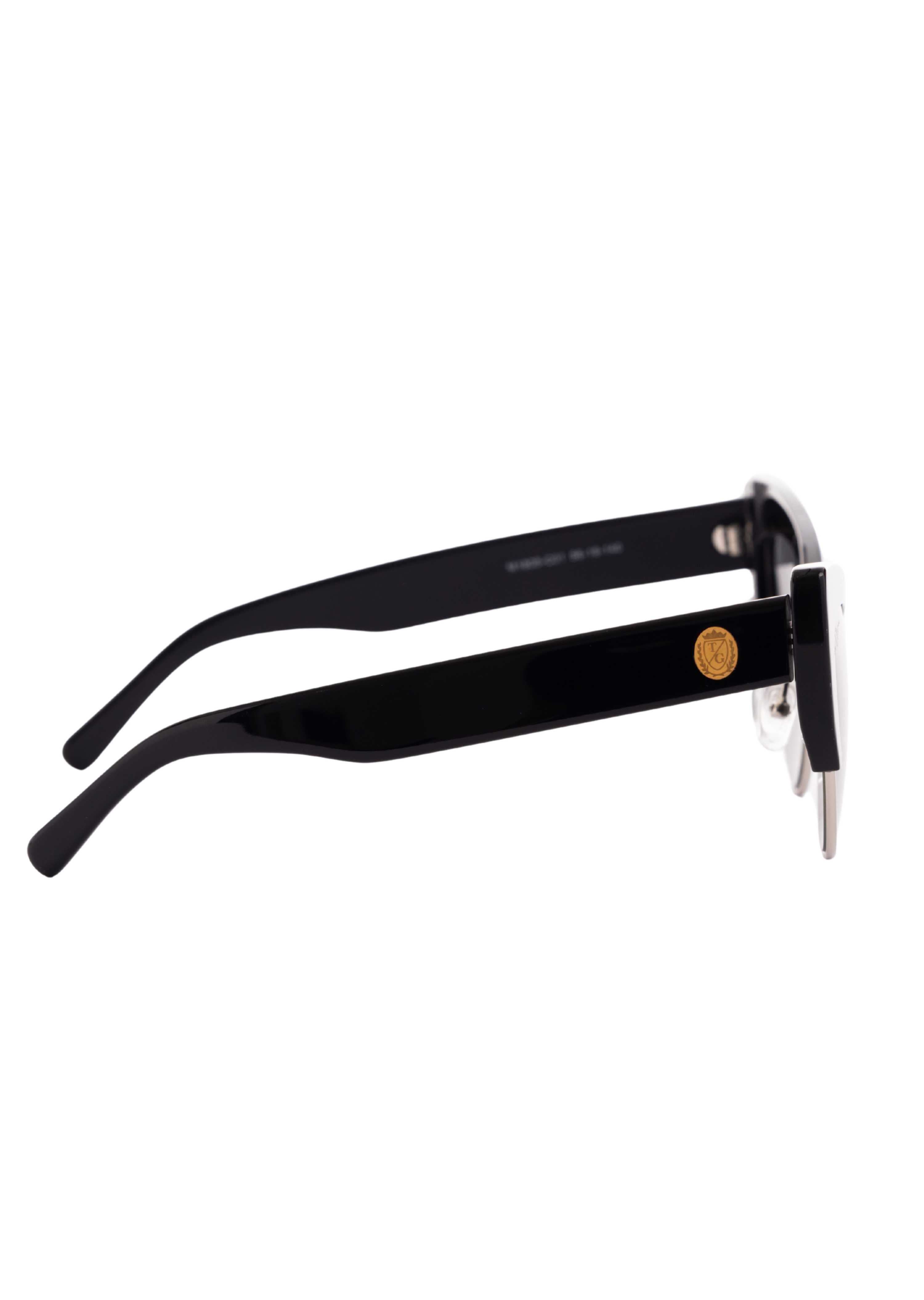 Black Acetate Metal Cateye Frame Sunglasses (Style 1805)