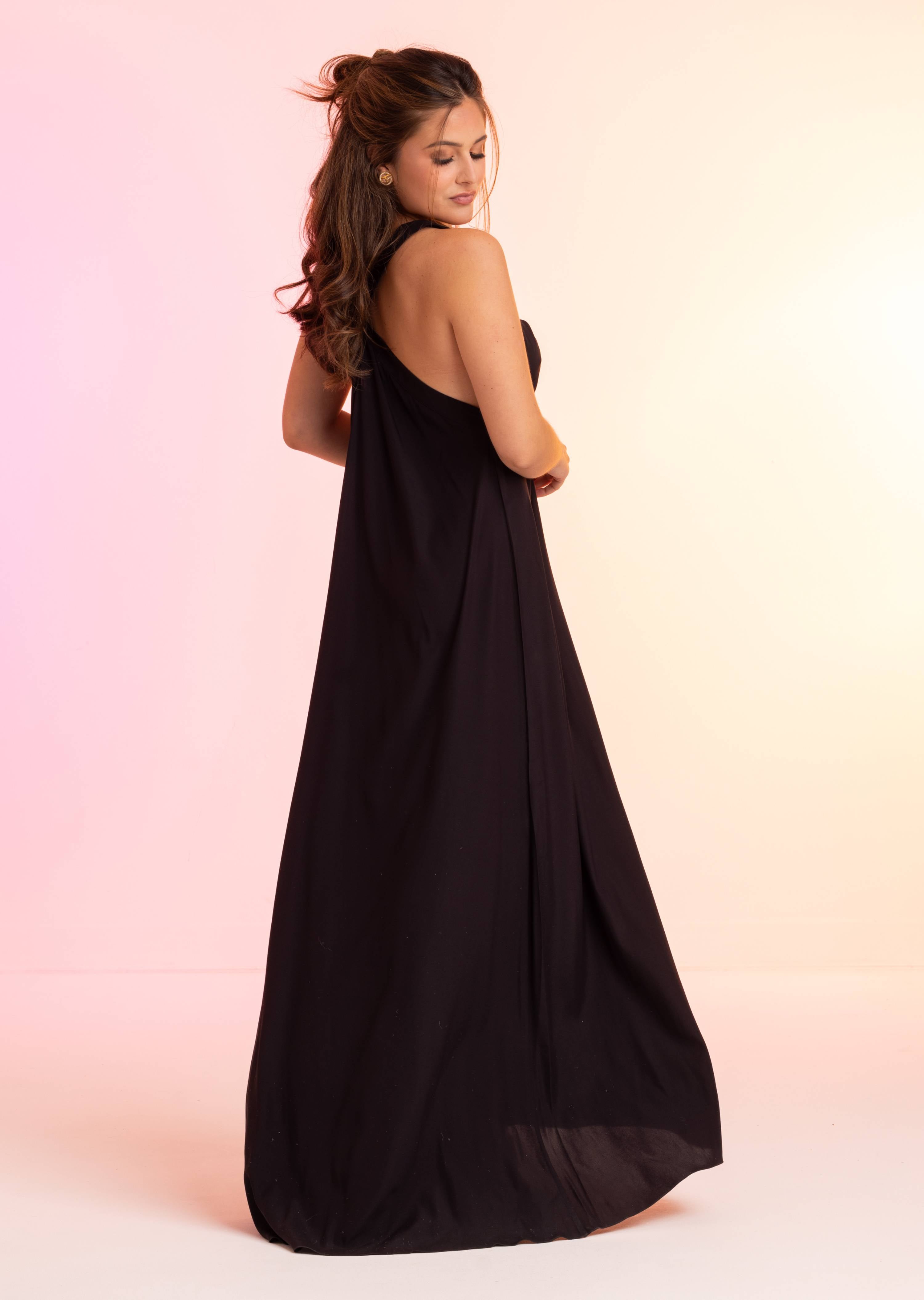 Silk V-Neck Maxi Dress