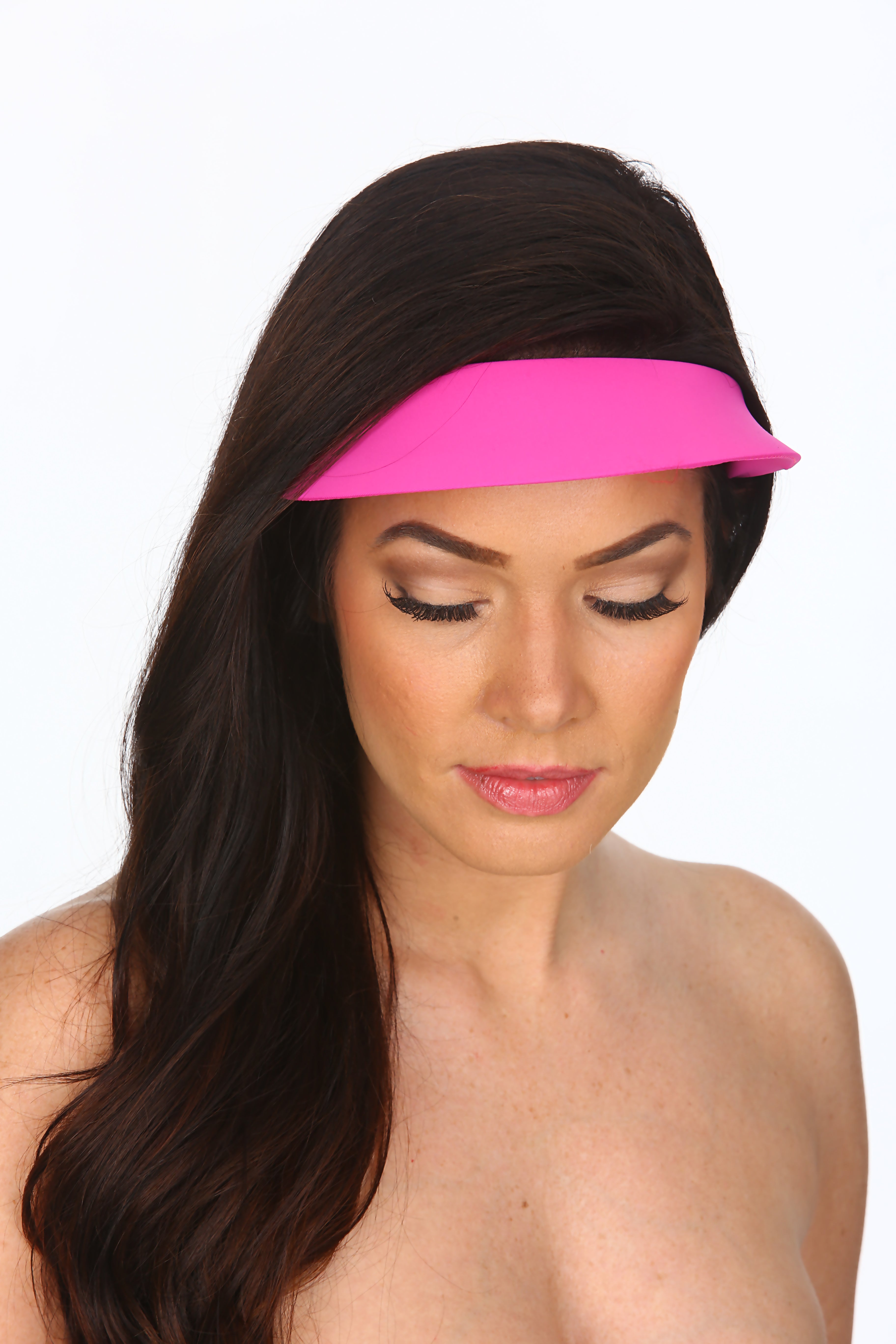 Candy Pink Lycra Covered Visor (501)