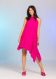 Pink Asymmetrical Silk Dress (CA-649)