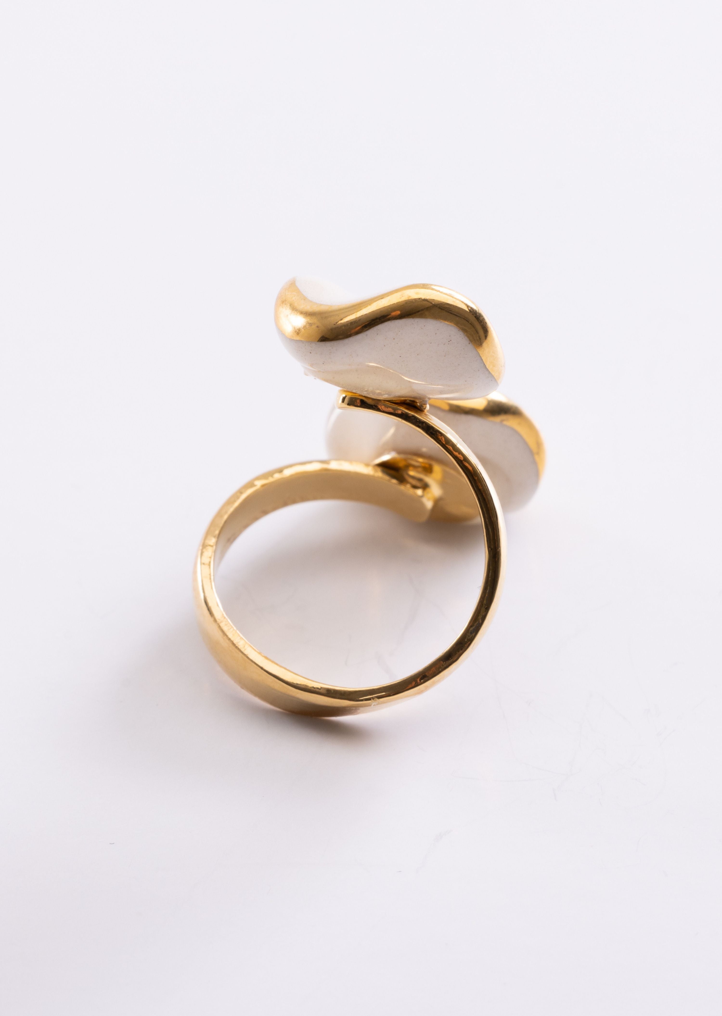 Wavy Double Stud Ring (TG-9490)