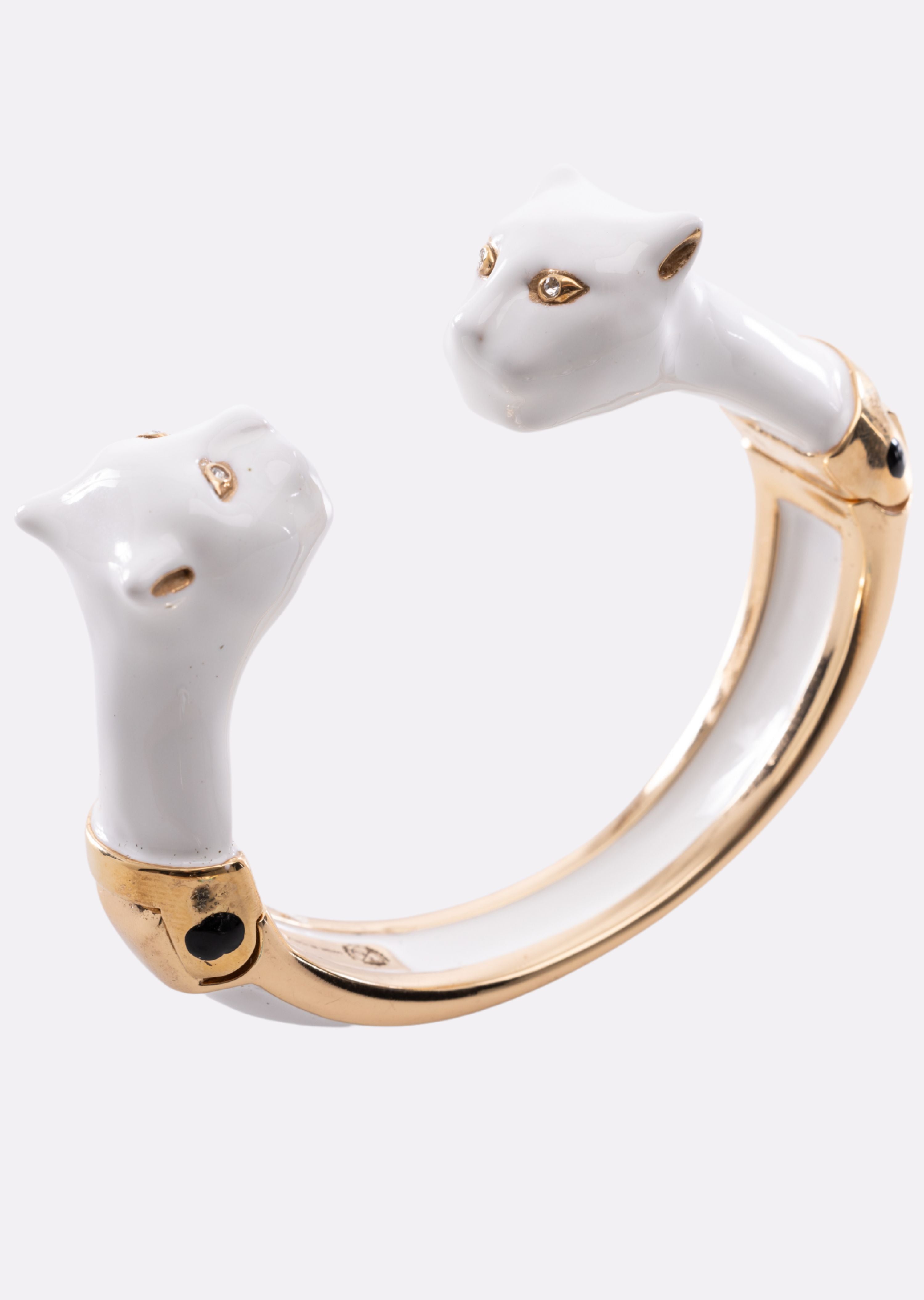 Panther Enamel Brass Bracelet (TG-93128)
