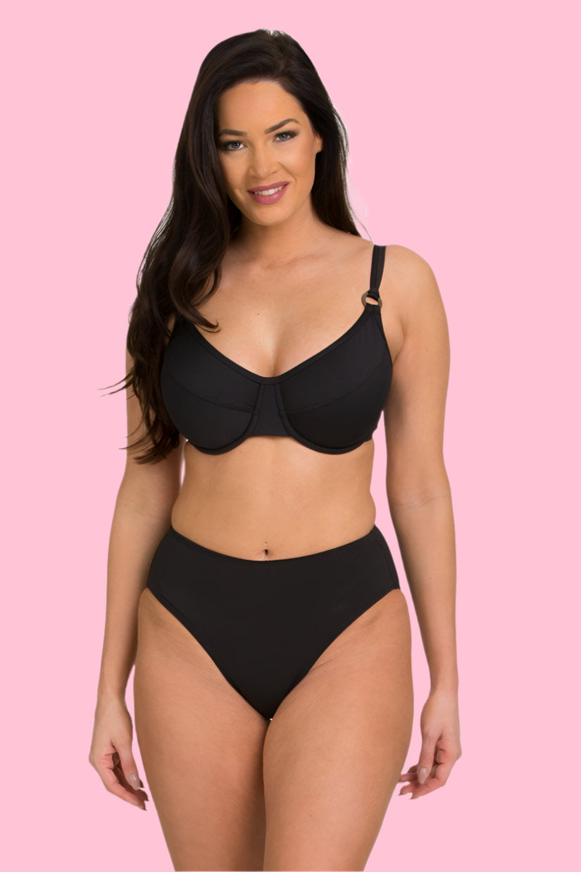 Black Mid-Rise Pant (205)