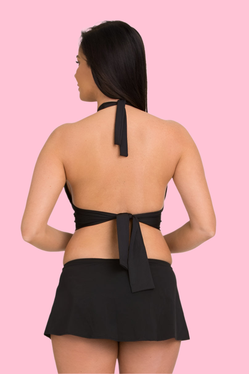 Black Skirted Bottom with Split Front (Style 252)