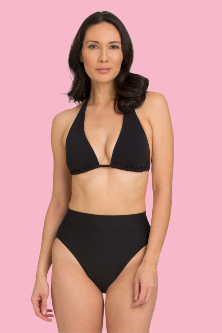 Black High Waist Bottom with Wide Band (213)