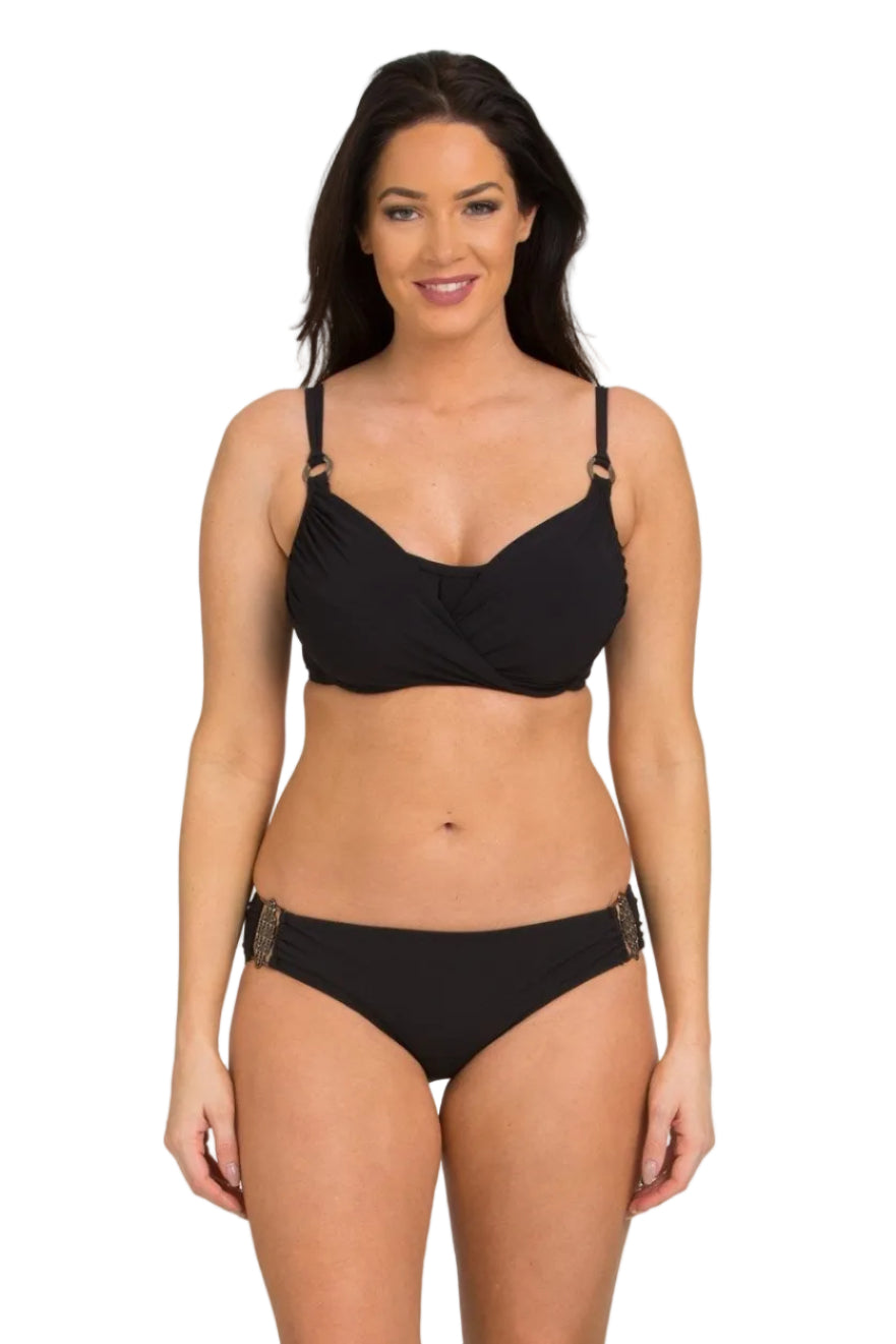 Black Solid Hipster Bottom with Hardware (Style 236)