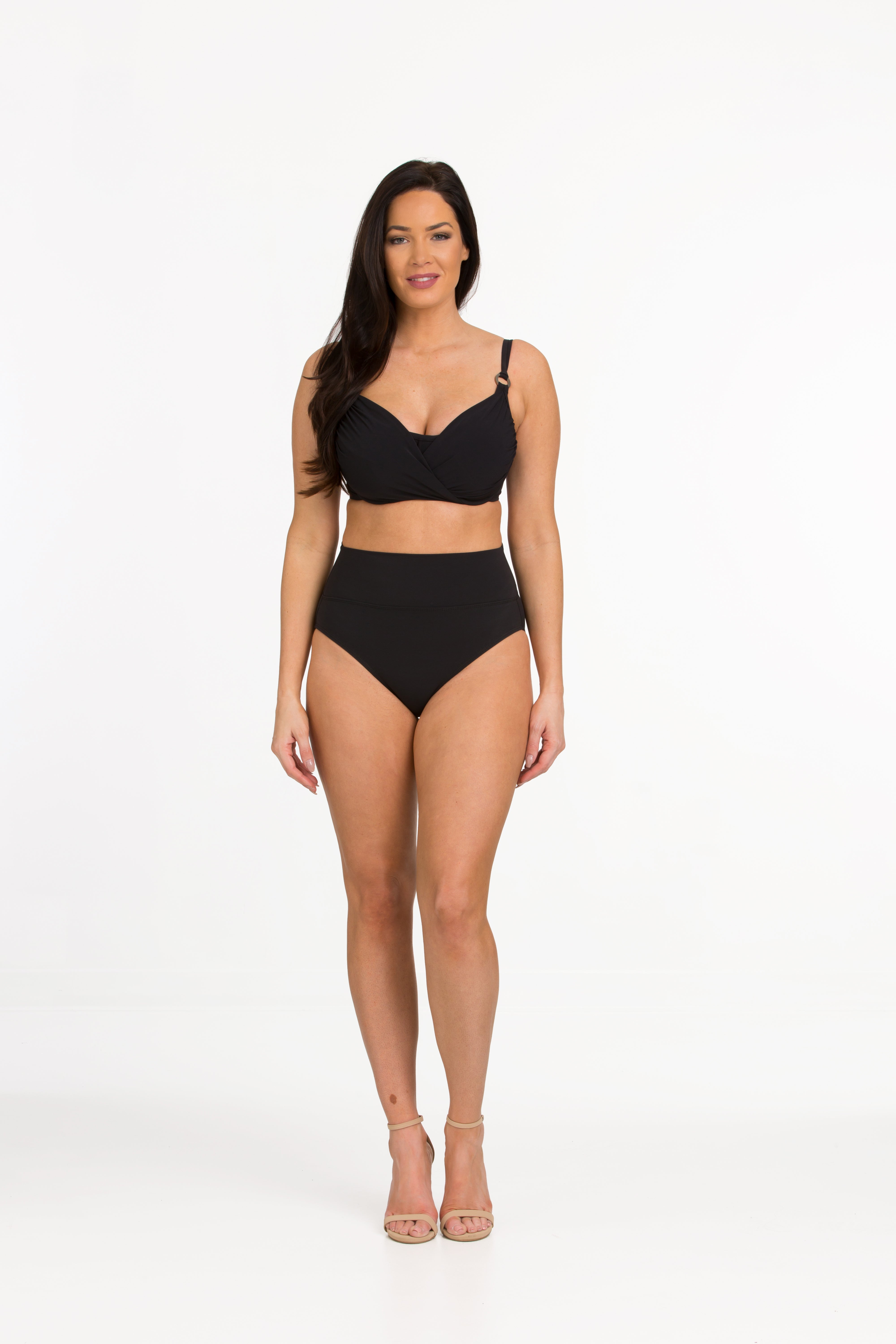 Black High Waist Bottom with Wide Band (213)