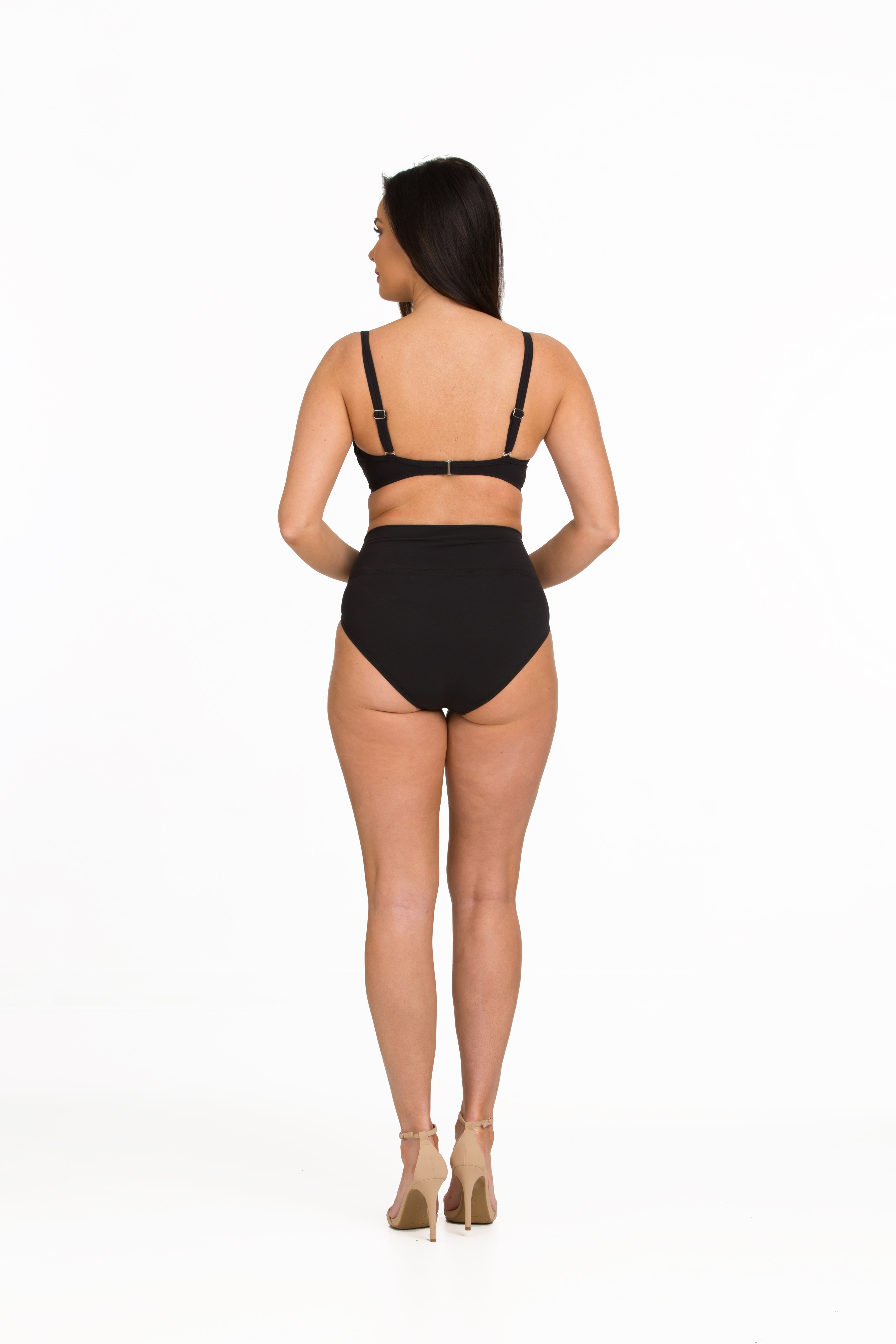 Black High Waist Bottom with Wide Band (213)