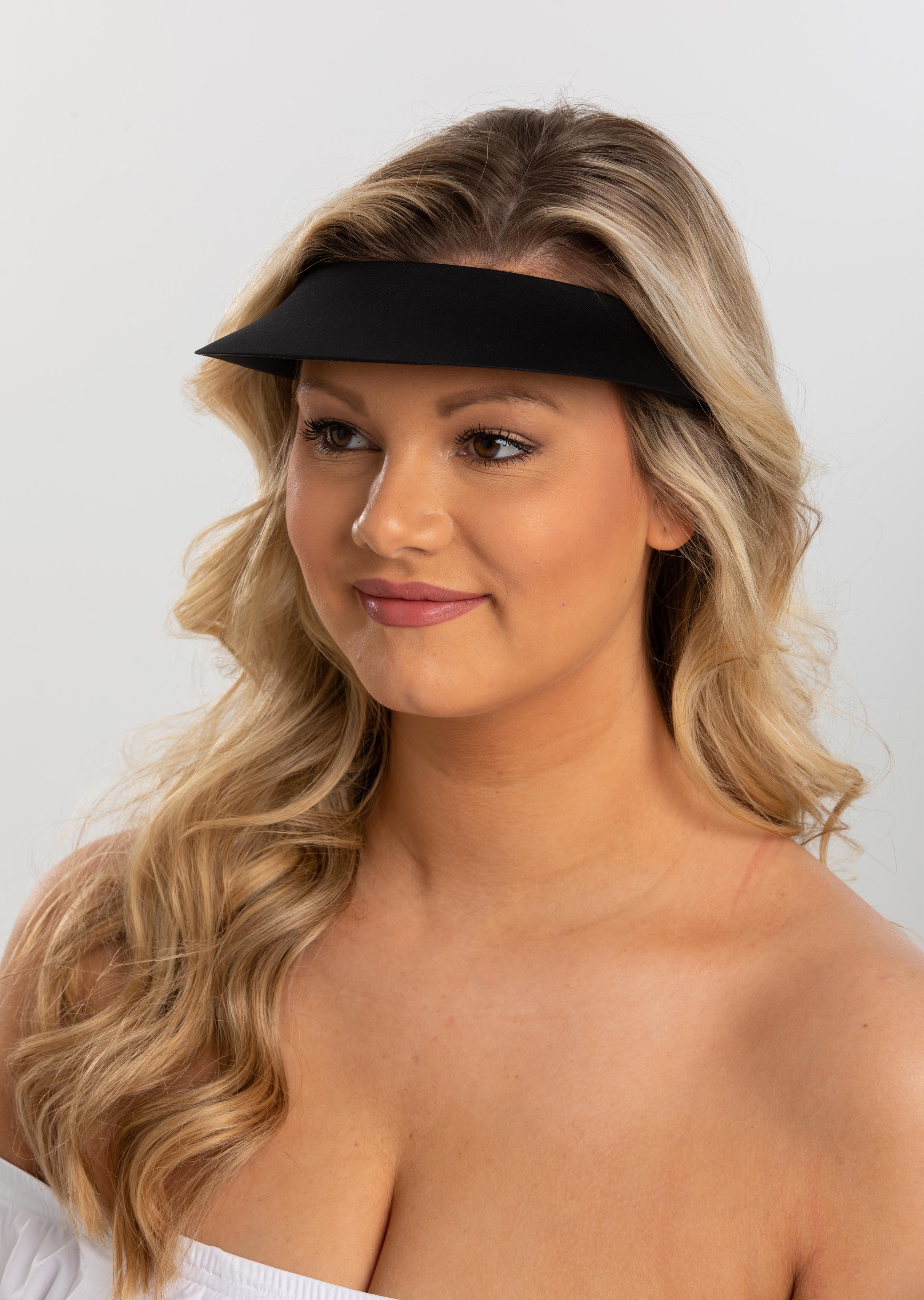 Black Lycra Covered Visor (501)