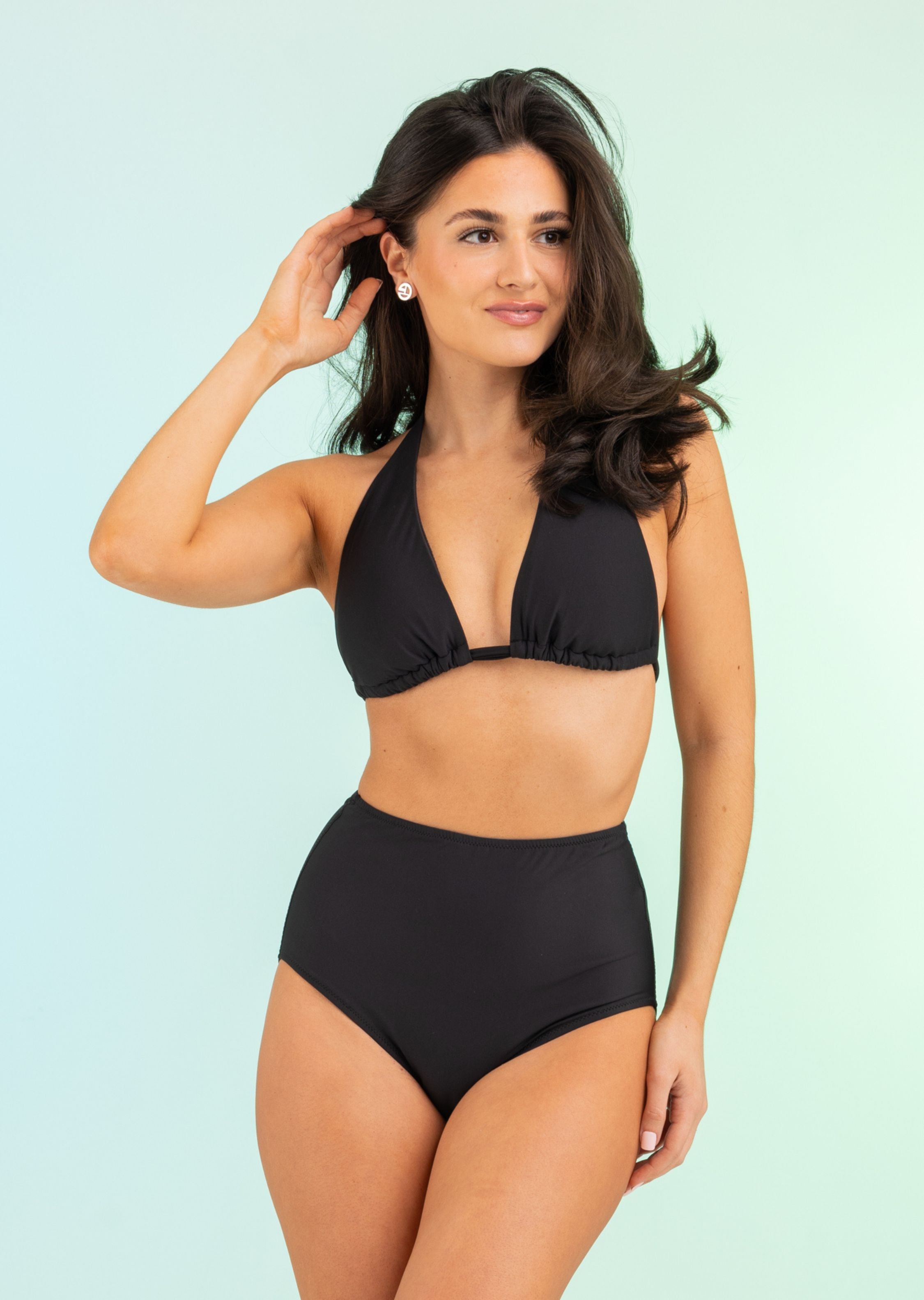 Black High Rise Solid Bottom (229)