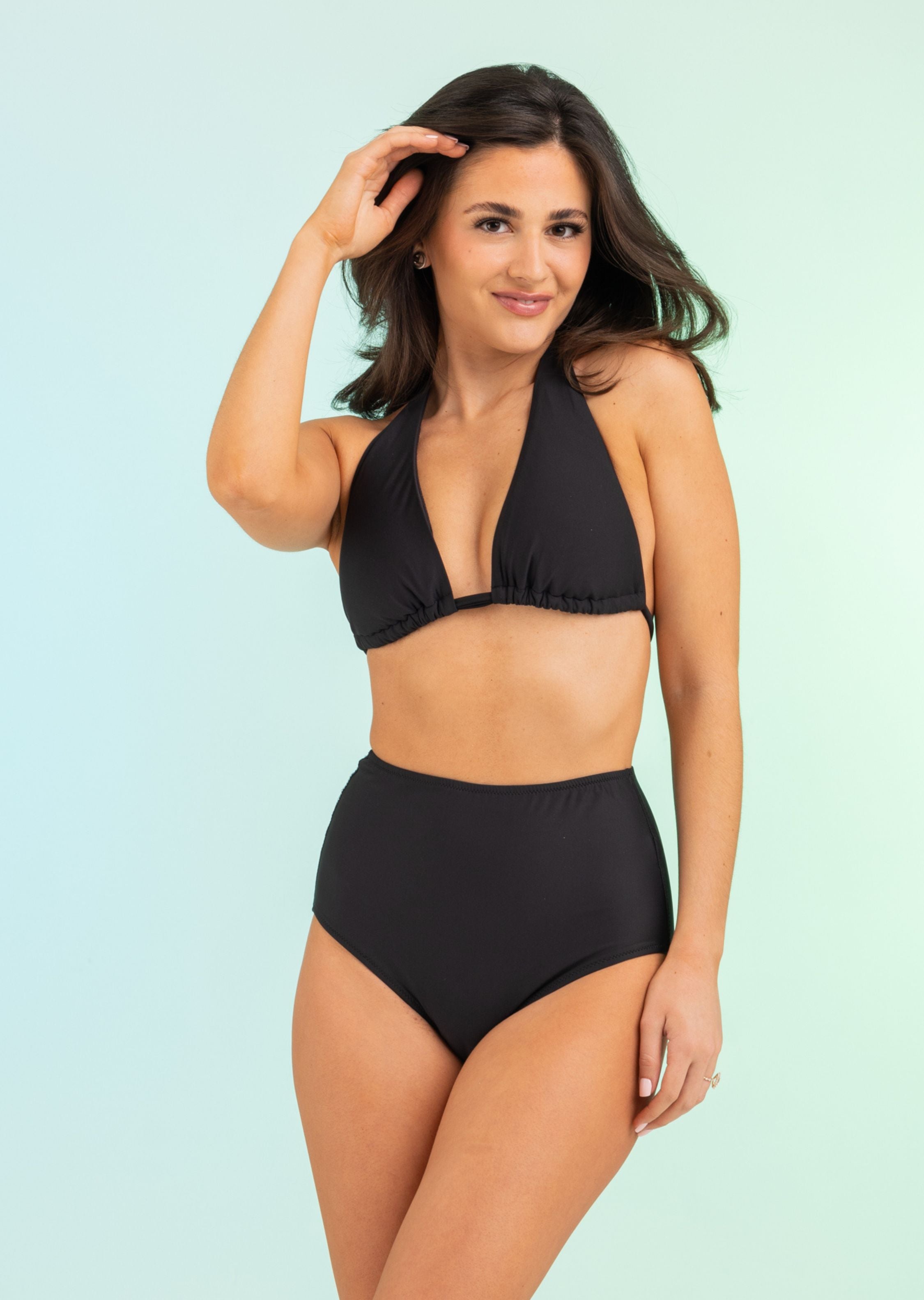 Black High Rise Solid Bottom (229)