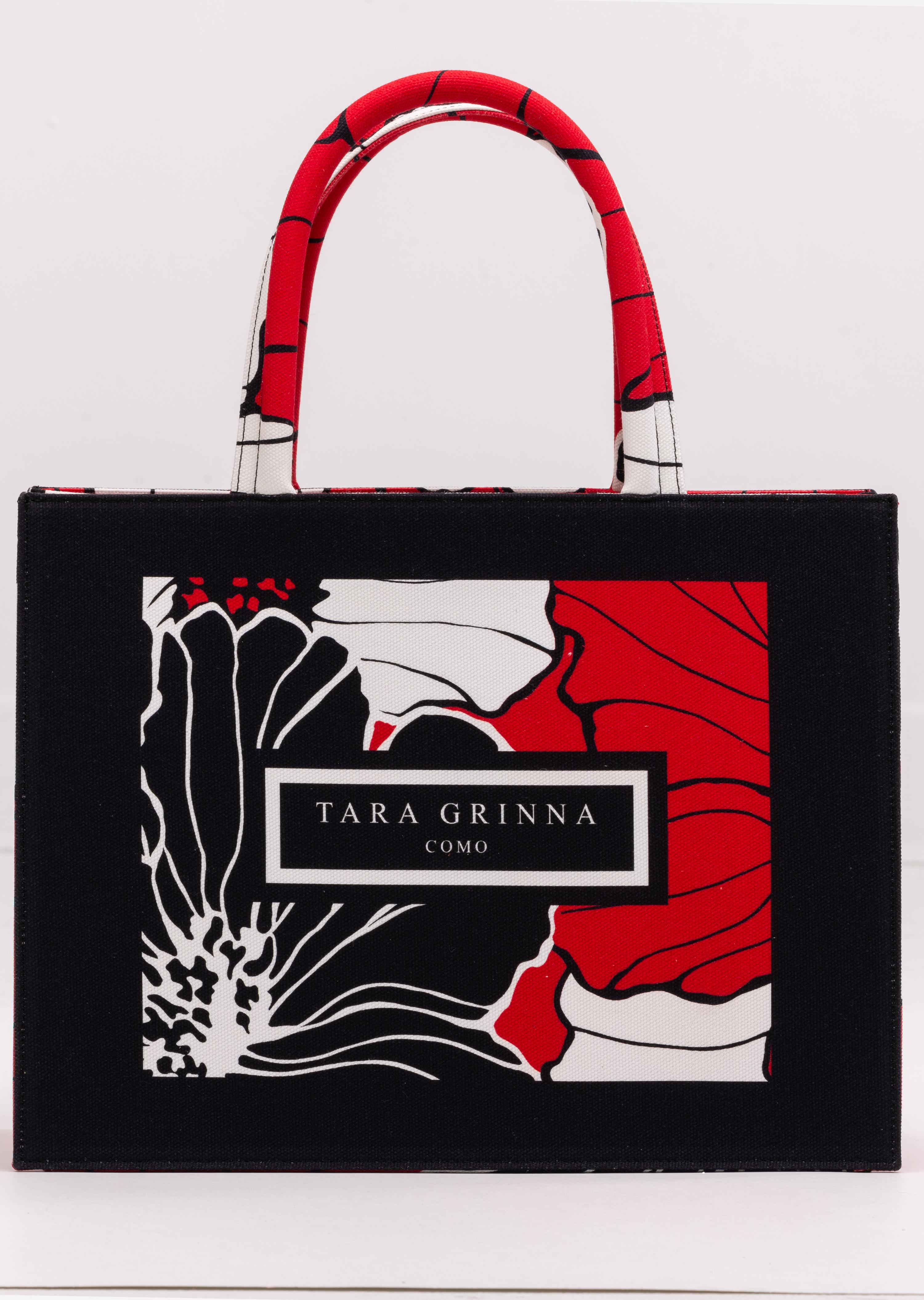 Small Tara Grinna Canvas Tote Bag-(TG-8162)