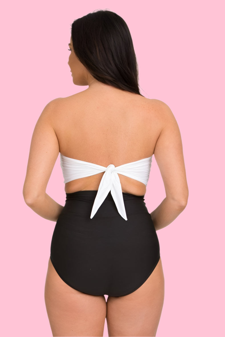 Black High Rise Low Leg Fold Over Bottom (233)