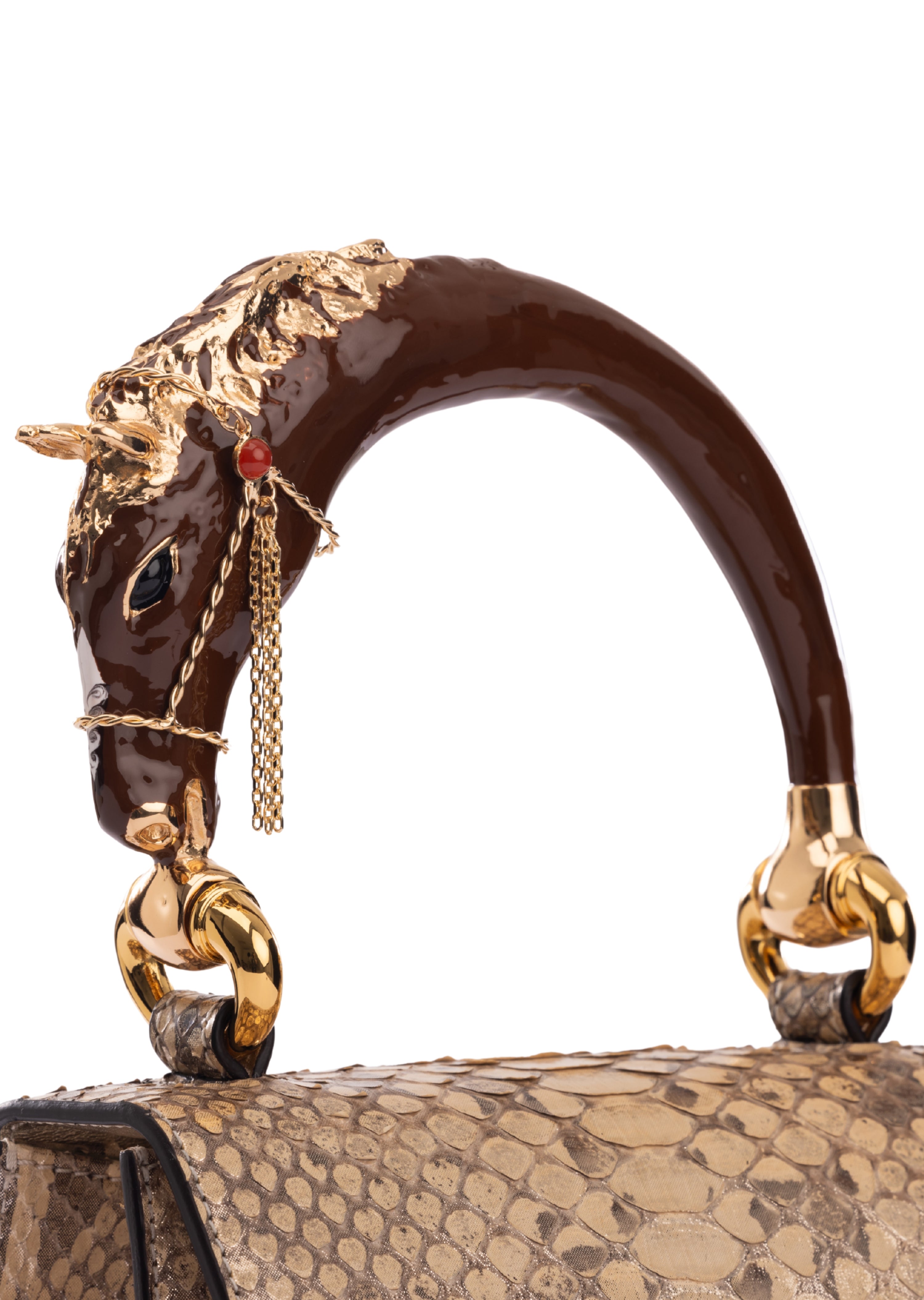 Natural Otis Horse Top Handle Handbag (8199)
