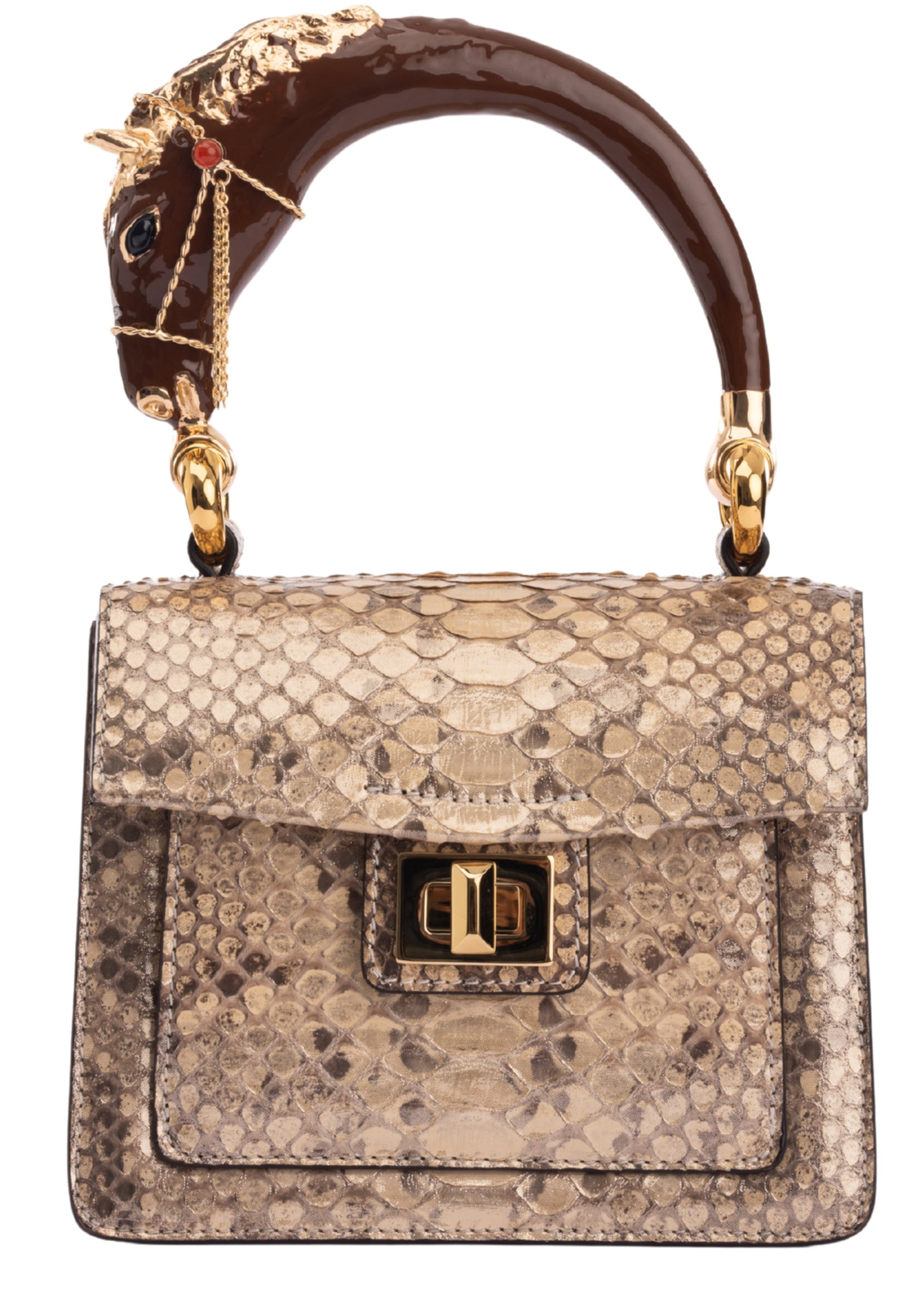 Natural Otis Horse Top Handle Handbag (8199)